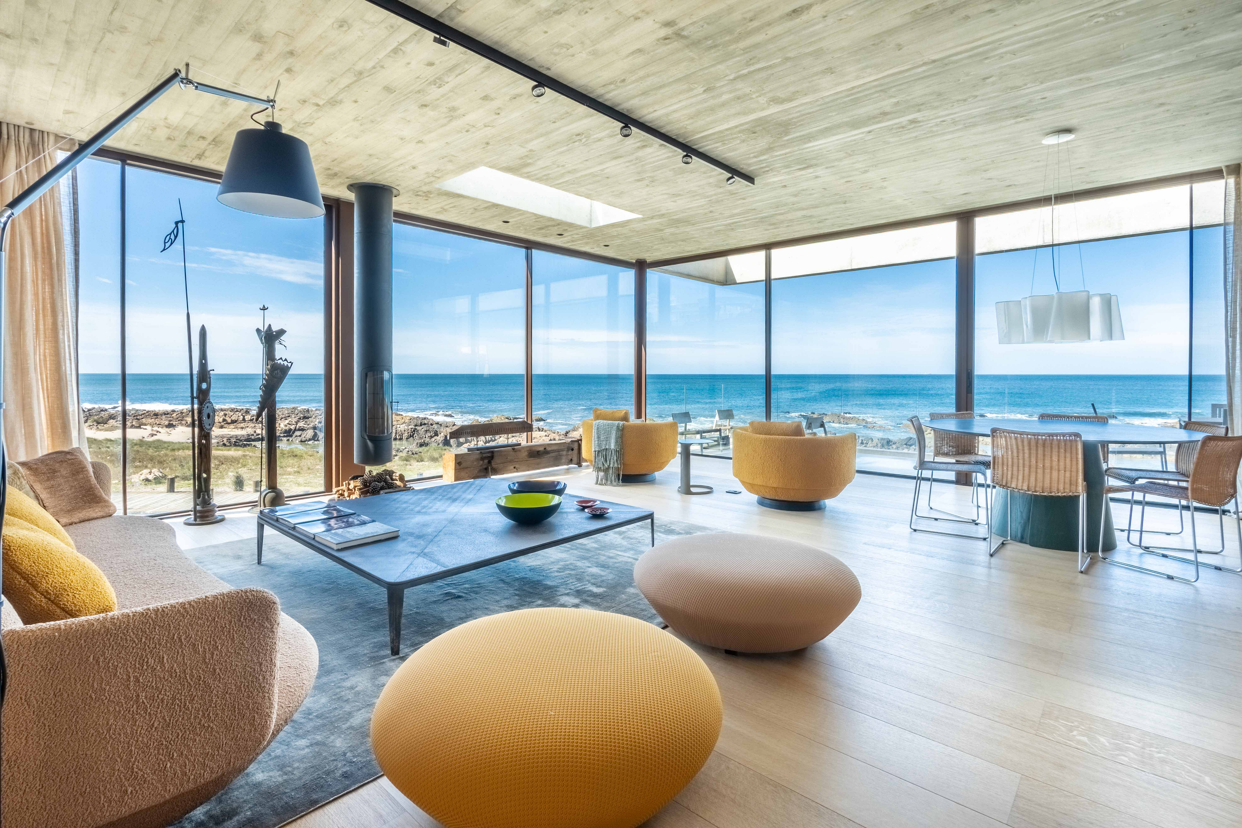 Exclusive designer beachfront home in La Barra with heated pool
