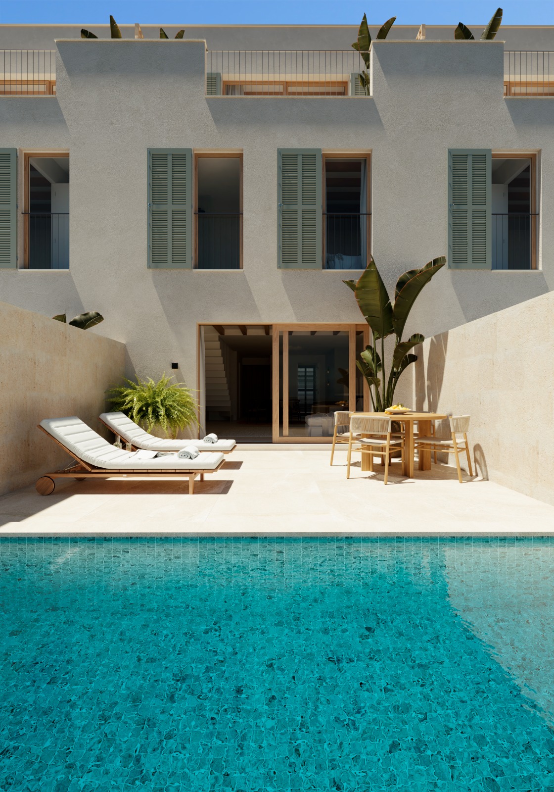 Neu gebaute Stadthaus mit Pool in Ariany