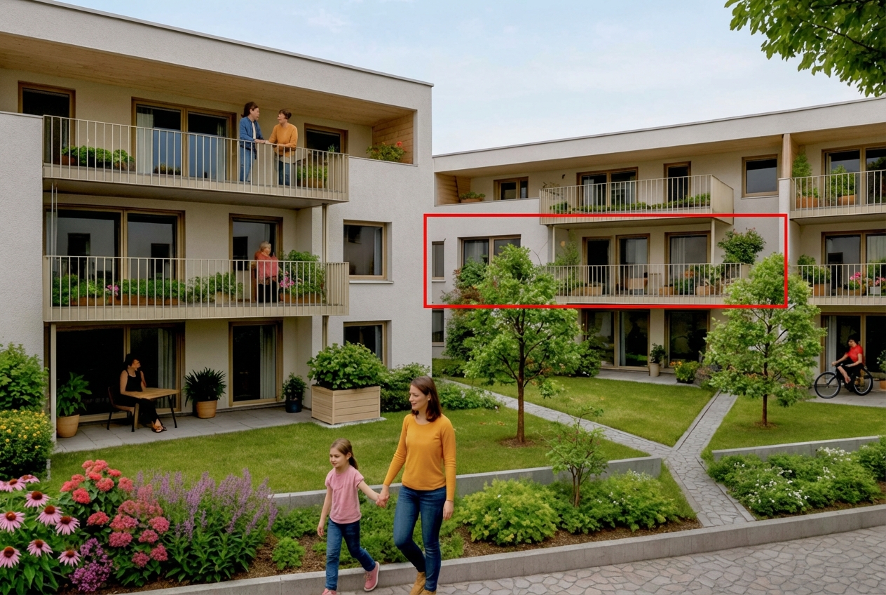 KfW 40 QNG – Familienfreundliche 4-Zimmer-Neubauwohnung mit Balkon