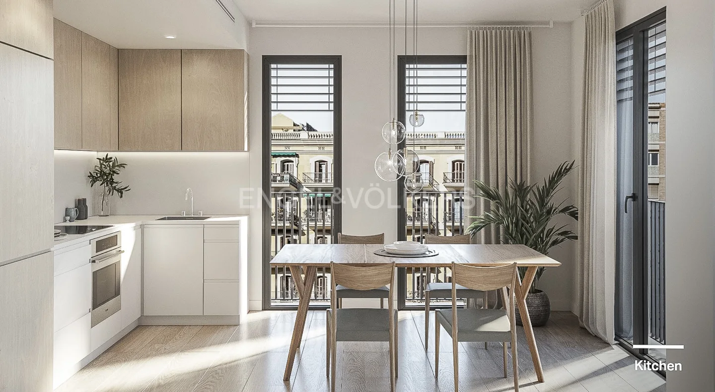 Beautiful new high-rise apartment in Eixample