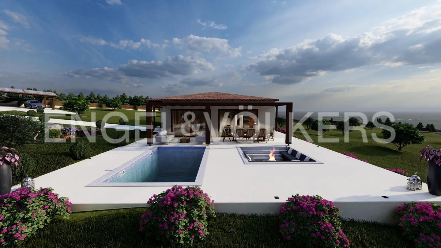 Modern newly built villa near the beach with unlimited view