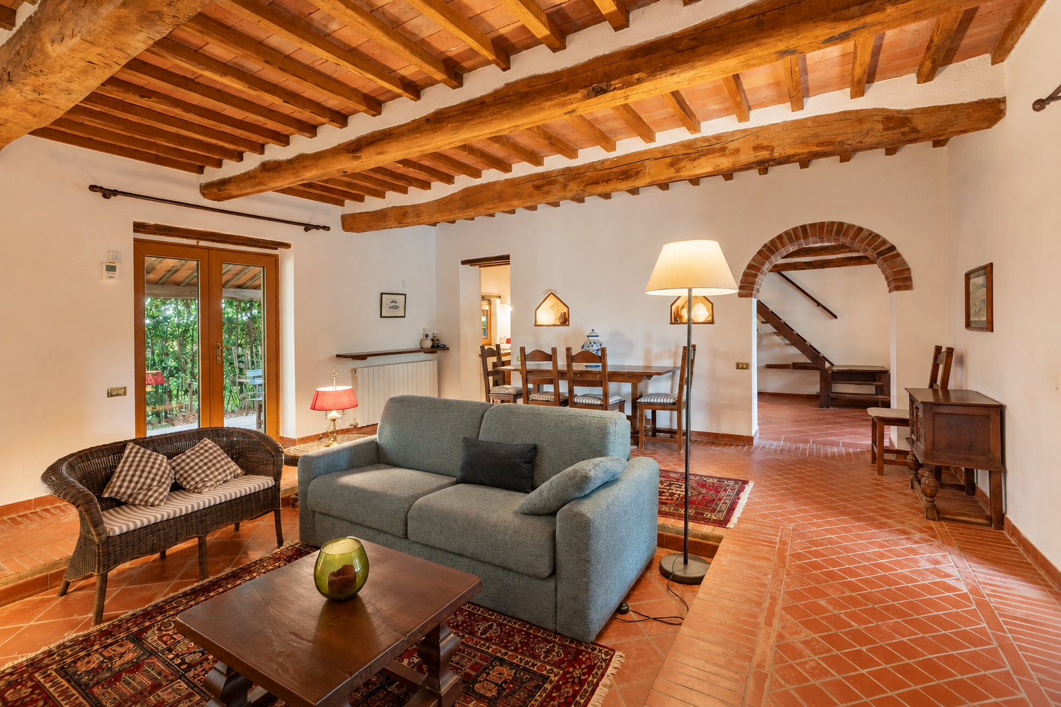 Stone farmhouse with private pine grove and views over the Maremma hills