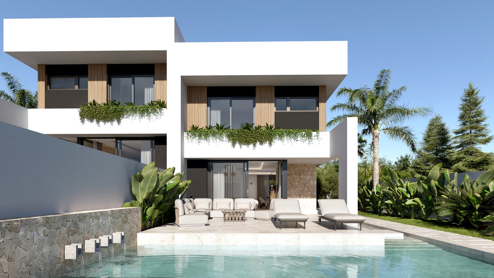 Neubau-Chalets mit privatem Pool in Villamartin