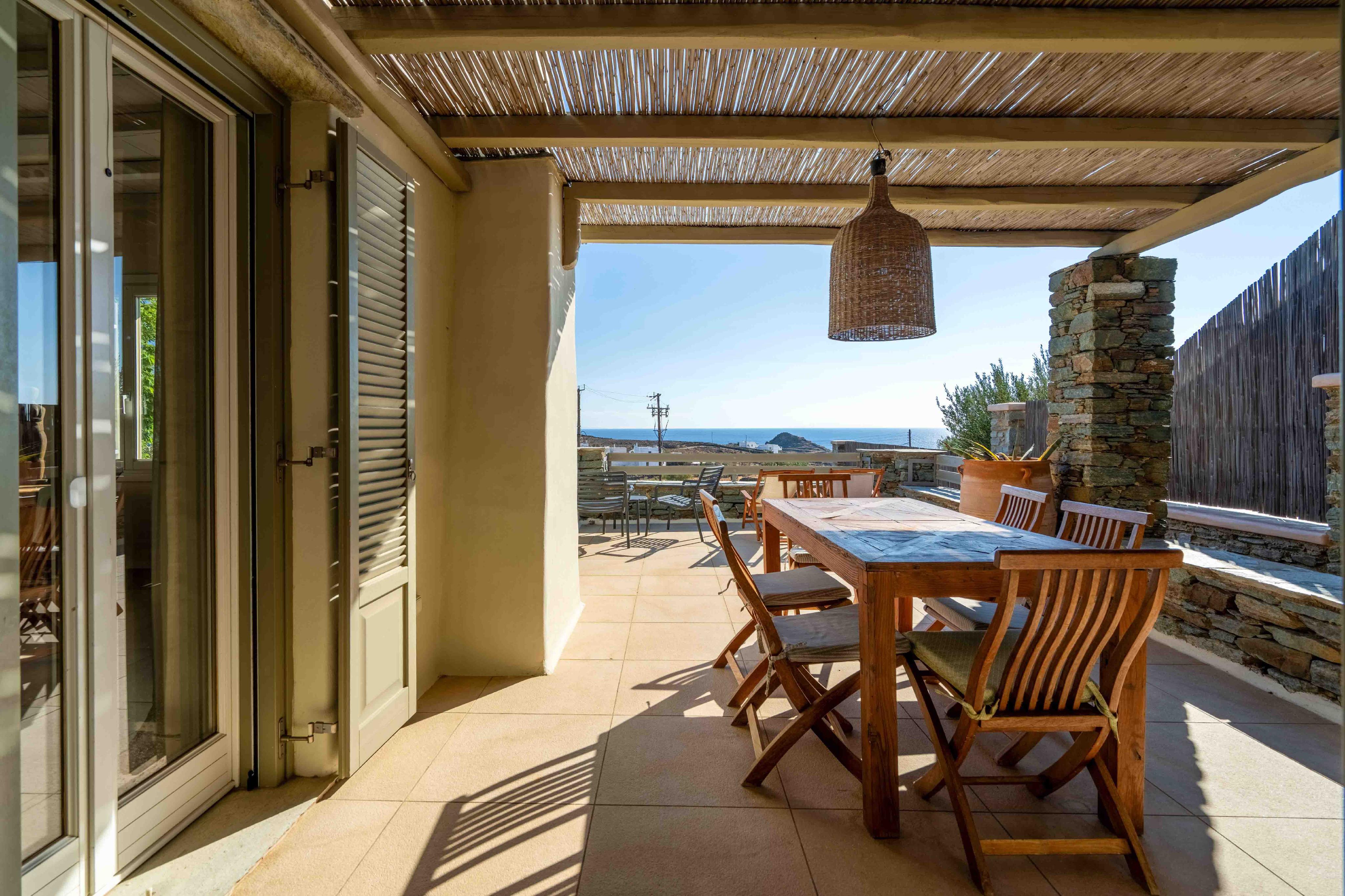 Sunset retreat villa in a private estate in Tinos