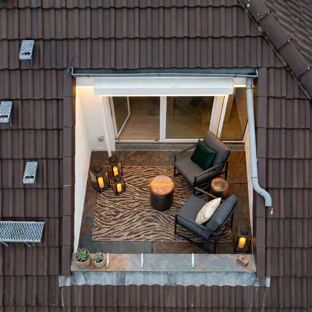 Helle Maisonette mit großzügiger Dachterrasse [AI-modified]