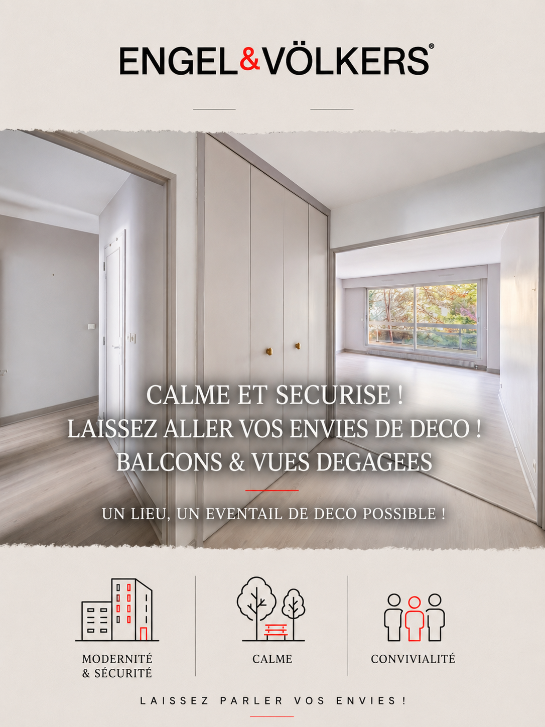 Appartement familial 4 pièces avec balcon, parking et cadre verdoyant