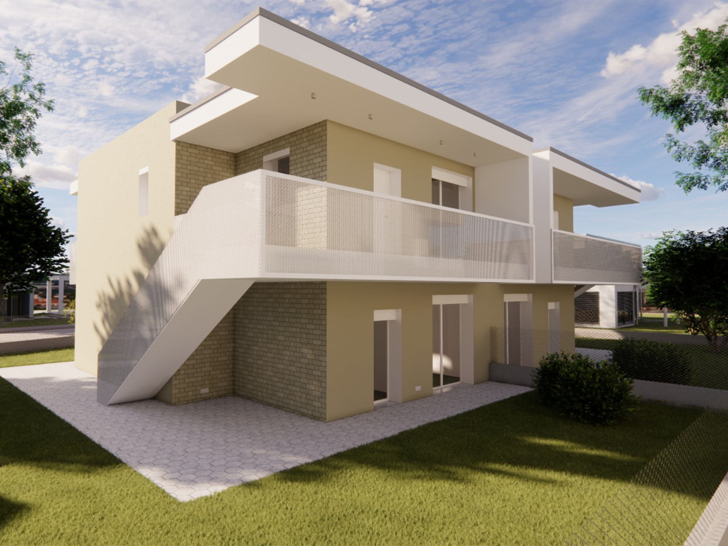 New three-room apartment with terrace