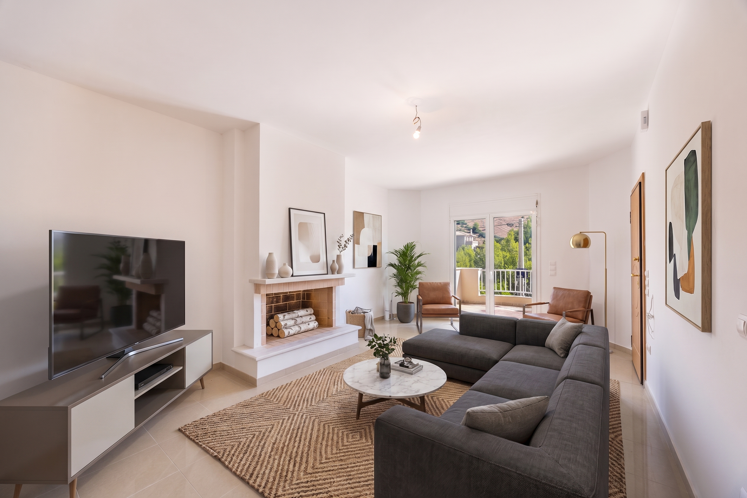 127 sq.m. ground-floor maisonette in Dioni, Pikermi [AI-modified]