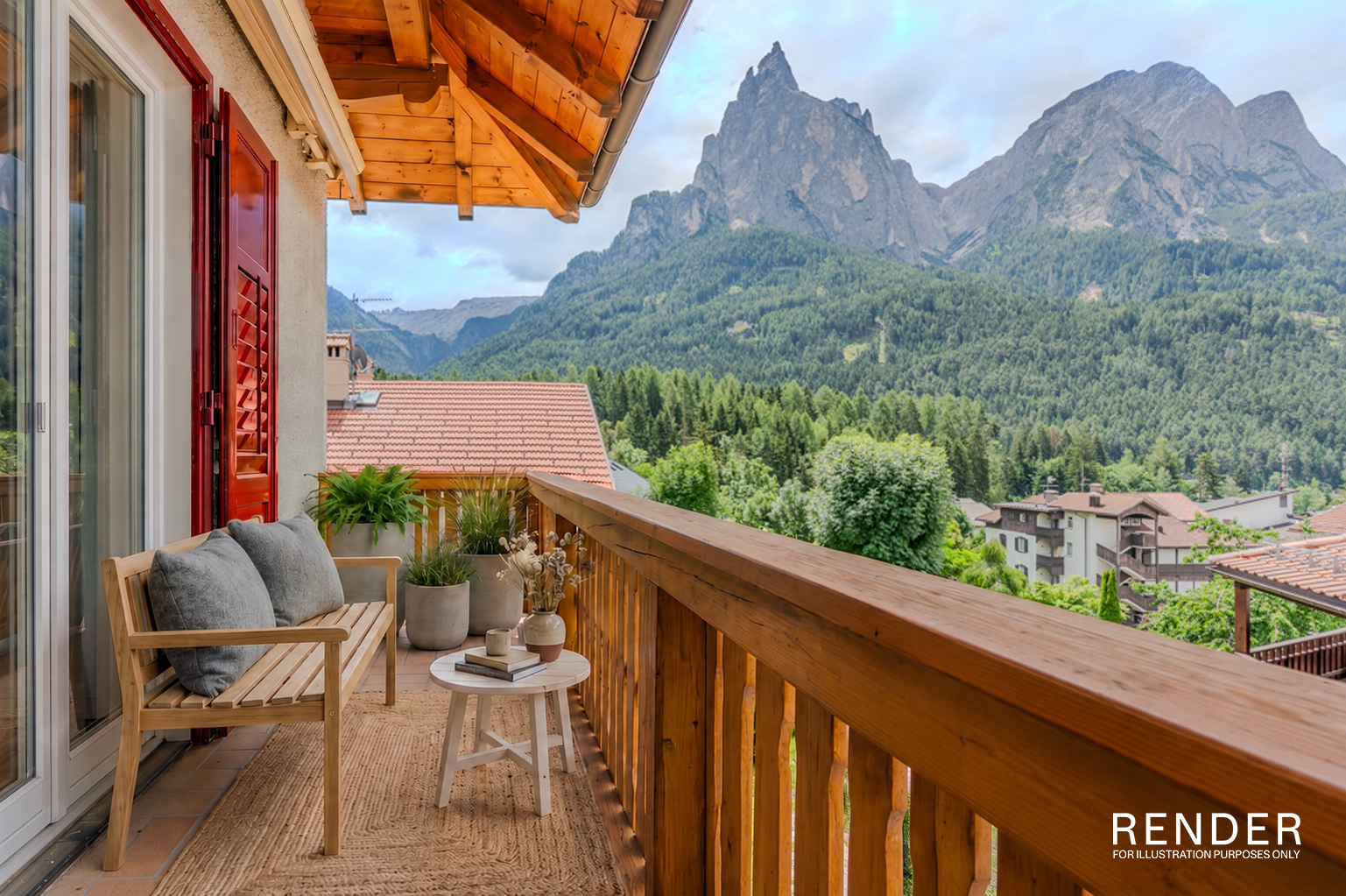Bright Apartment with Great Potential and Unobstructed Views of the Sciliar