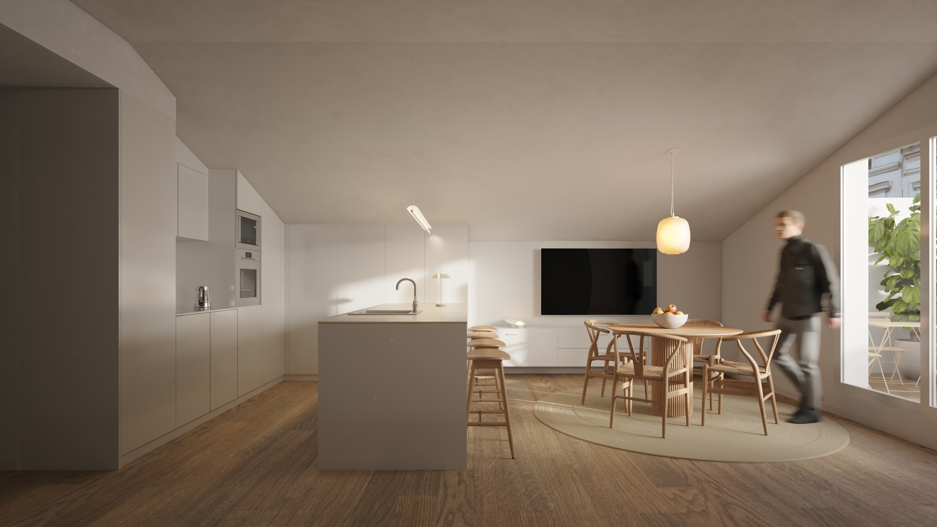 Exclusive new-build duplex penthouse with terrace and pool in Godella [AI-modified]