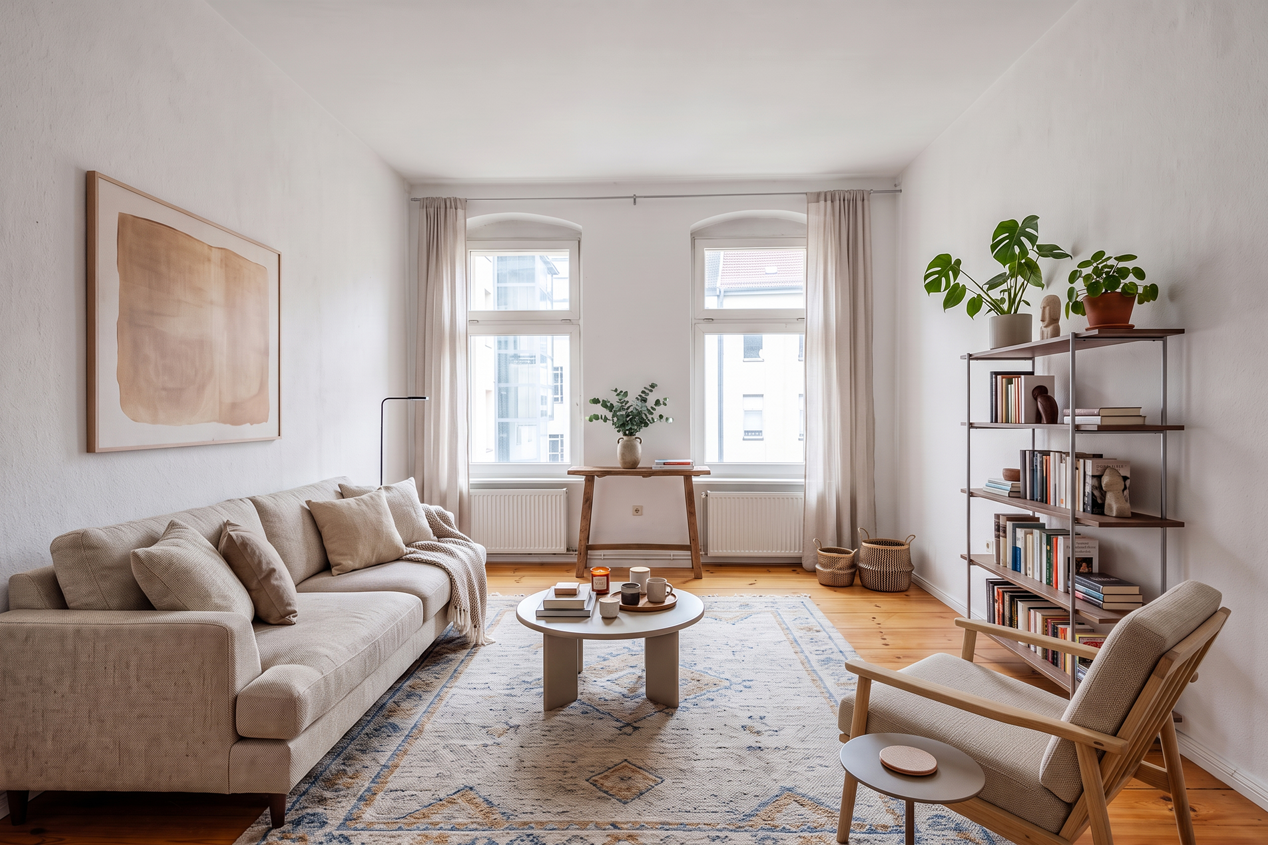 Spacious, quiet period apartment in the popular Bergmannkiez [AI-modified]