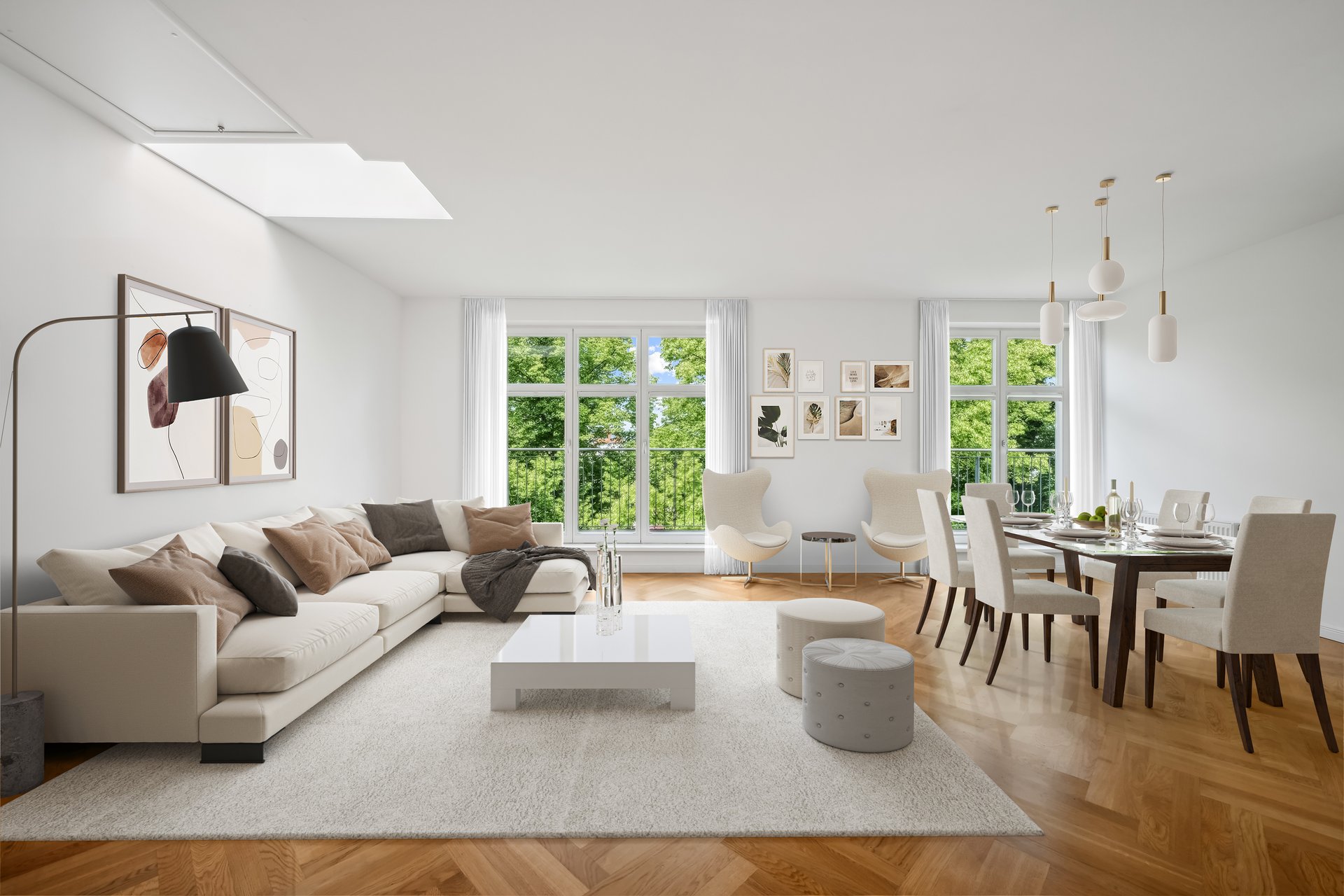 Stilvolles Penthouse in privilegierter Parklage.