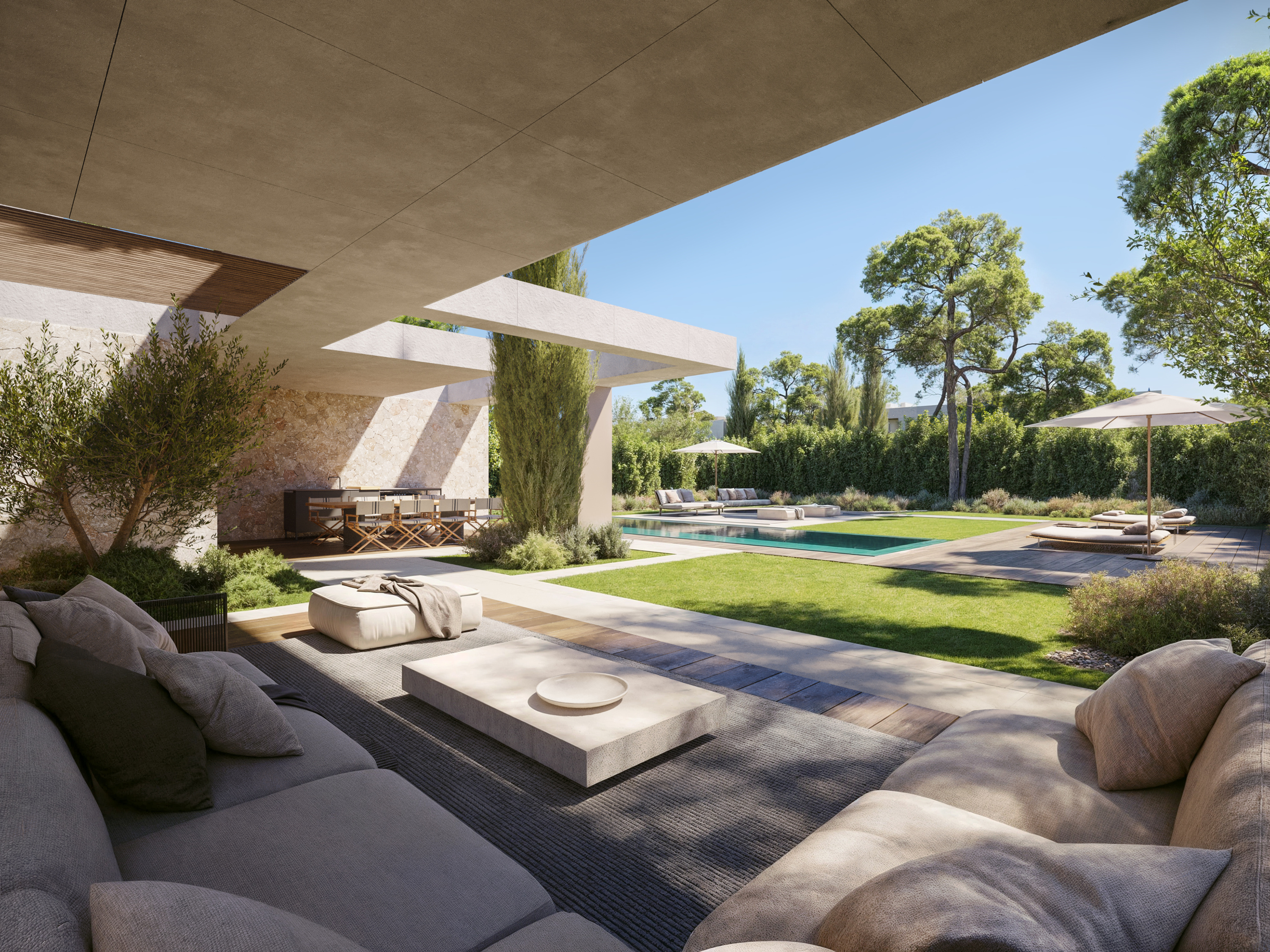 Peacefully located newly built villa within walking distance of beautiful sandy coves