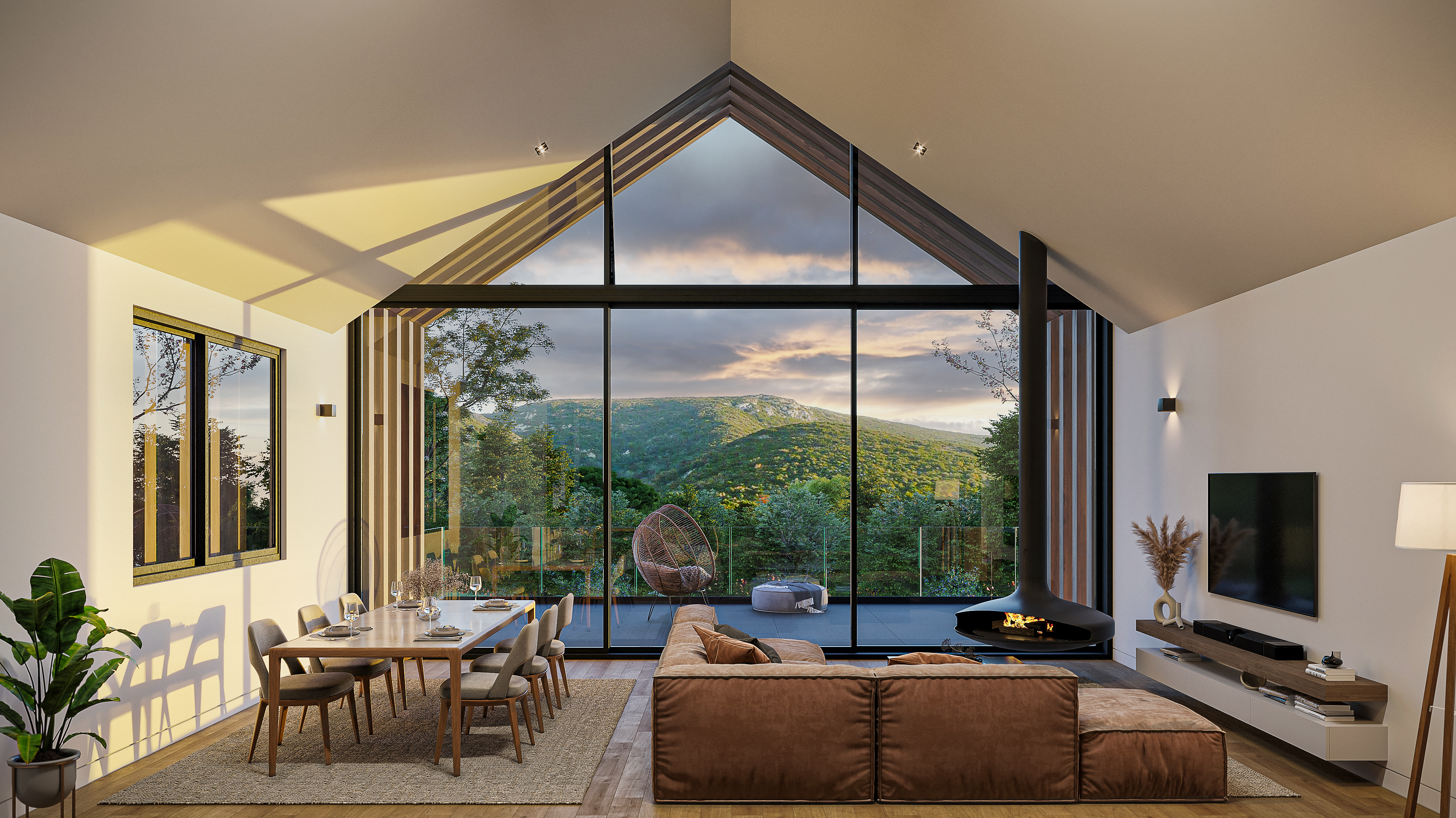Villa 3+1 bedroom home with pool and Arrábida views in a private condominum. [AI-bewerkt]