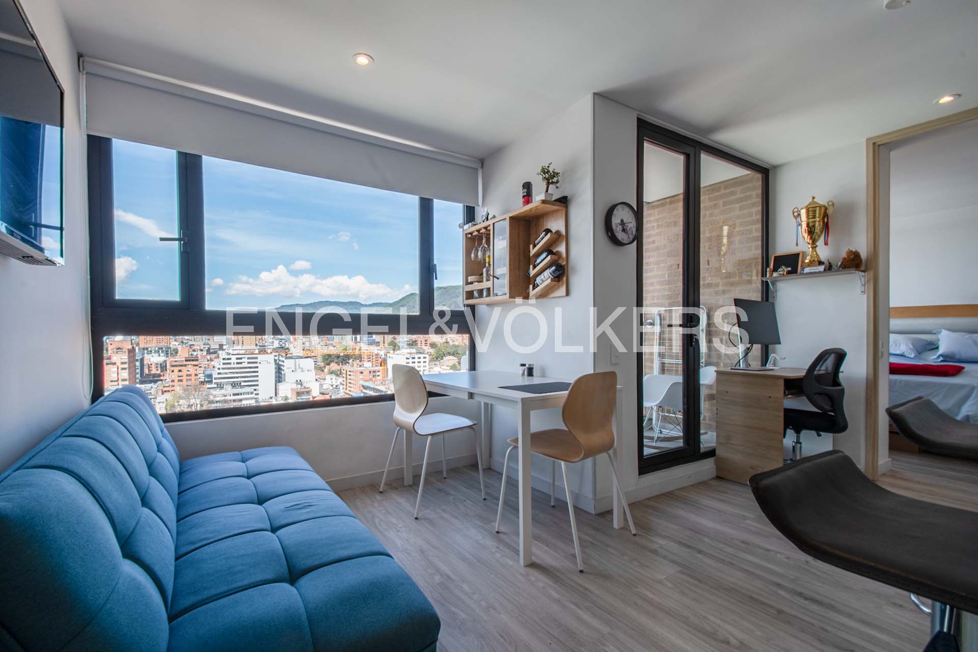 Apartamento iluminado con vista y clubhouse para venta en chapinero