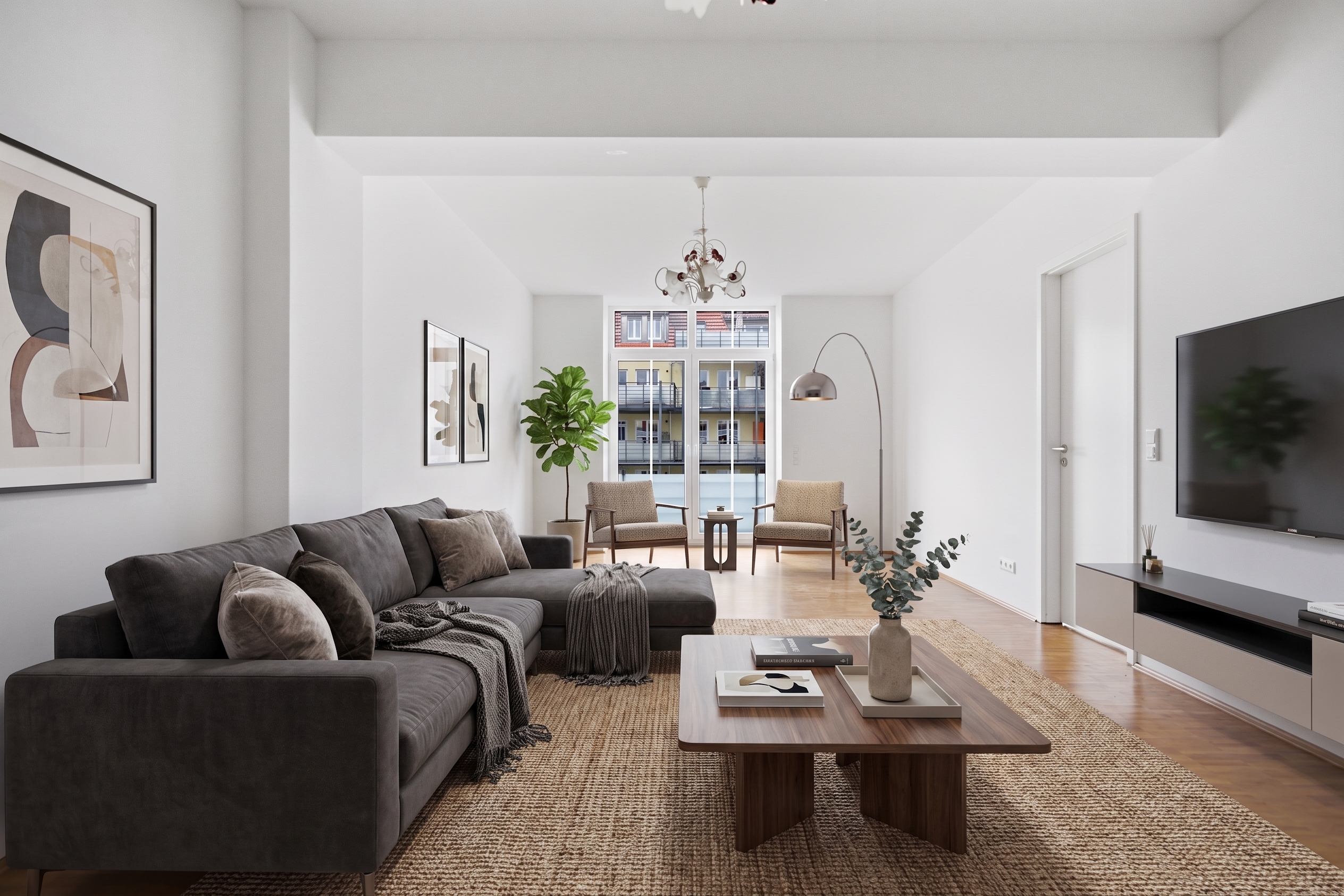Lichtdurchflutete 2-Zimmer-Wohnung in St. Johannis mit großem Westbalkon [AI-modified]
