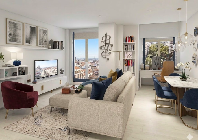 Cómodo apartamento en Chamartín, Madrid: piso renovado con balcón y piscina para residentes - Sin Muebles