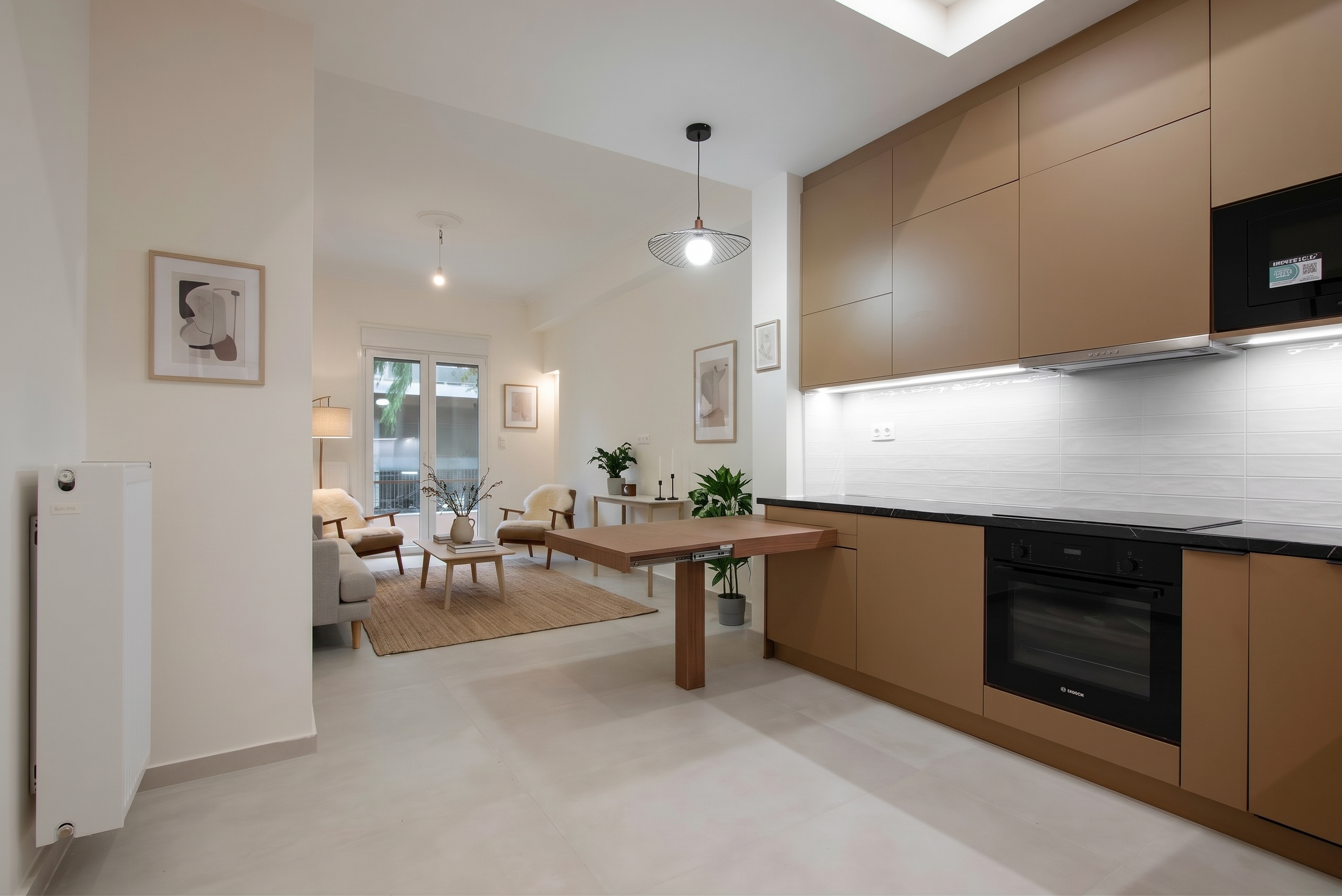 Luxurious renovated apartment with patio in Kypseli [AI-modified]