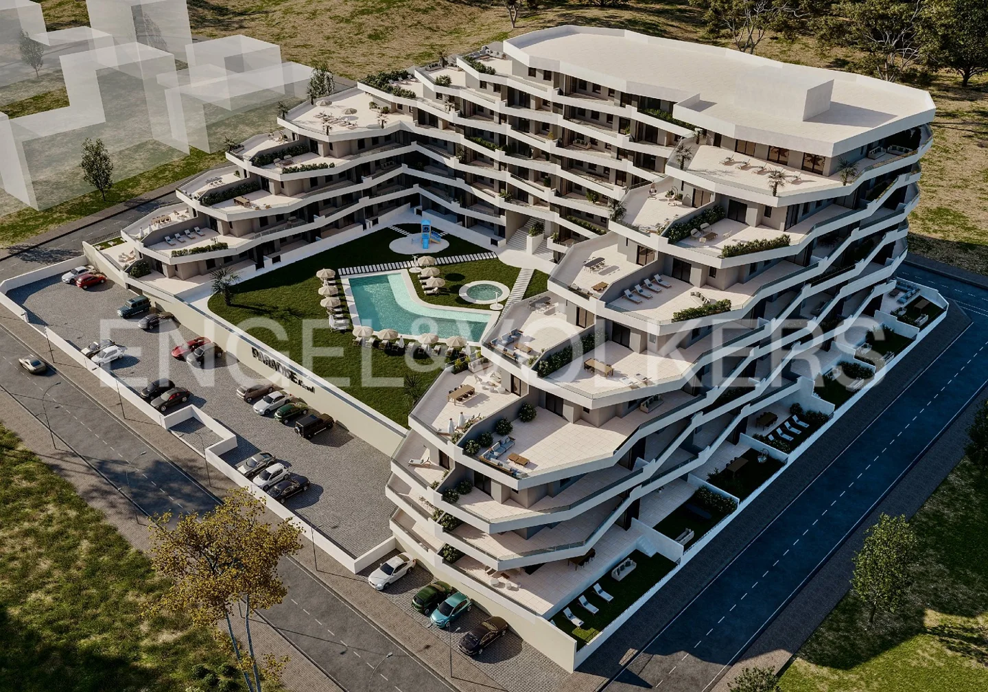 Neuer Apartmentkomplex mit Pool in San Miguel de Salinas