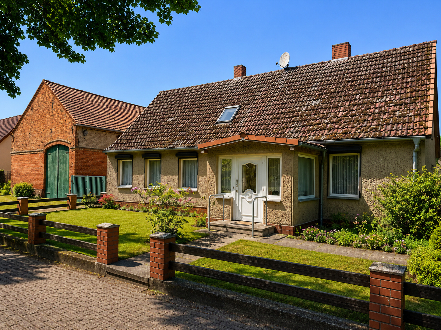 Ländliche Freiheit genießen: Haus, Scheune und Nebengebäude in Ruhner Berge OT Suckow [KI-modifiziert]
