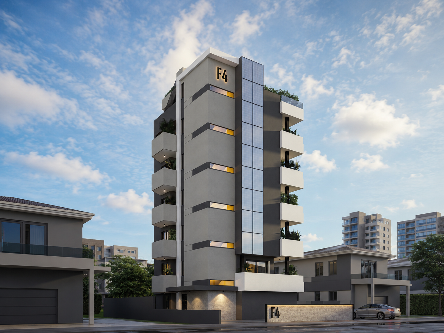 New three-bedroom A4 class with garage