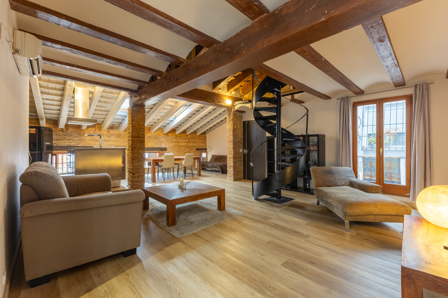Home with attic and wooden beams in La Seu