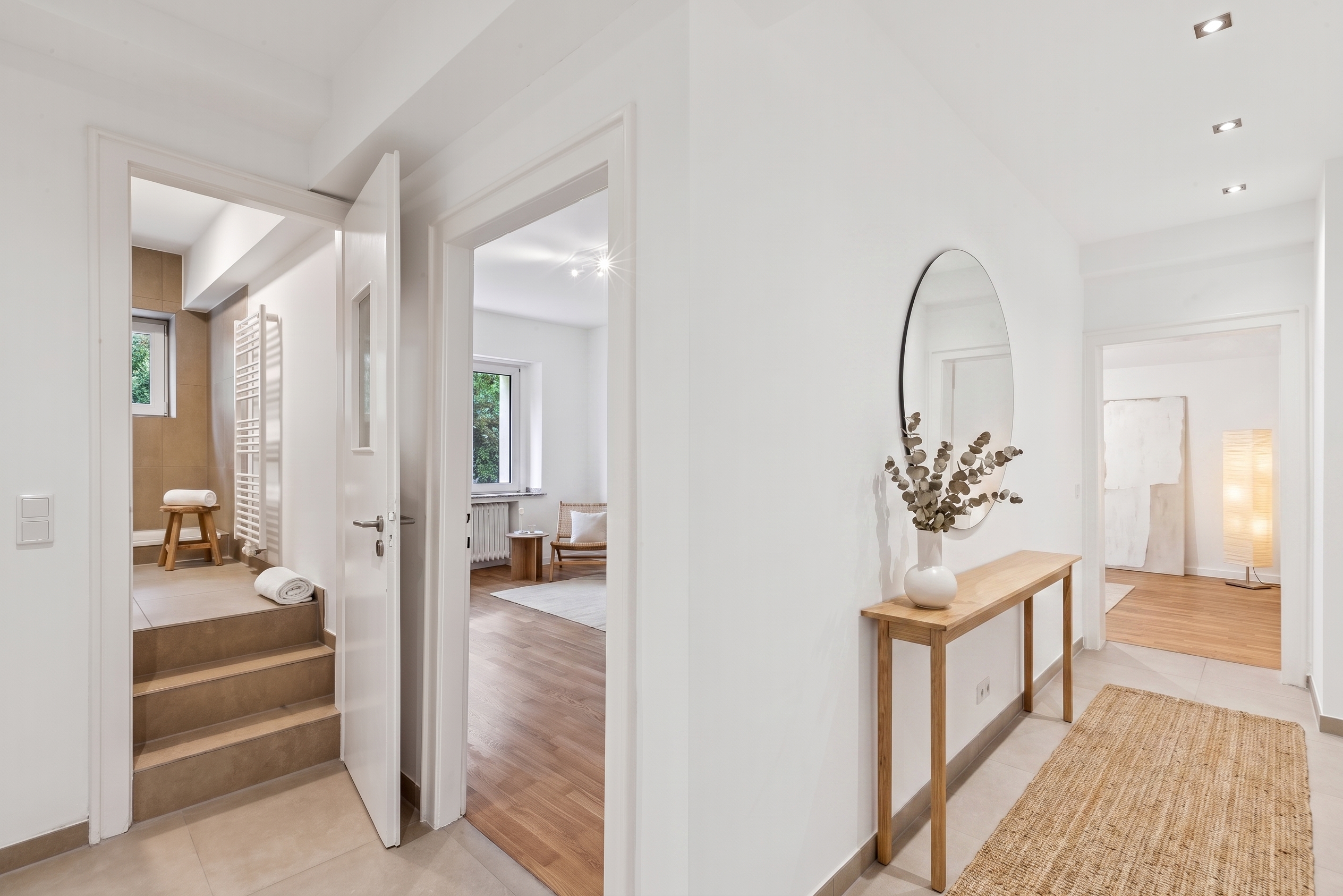 Oberkassel's rare offering: First occupancy after complete renovation with private garden [AI-modified]