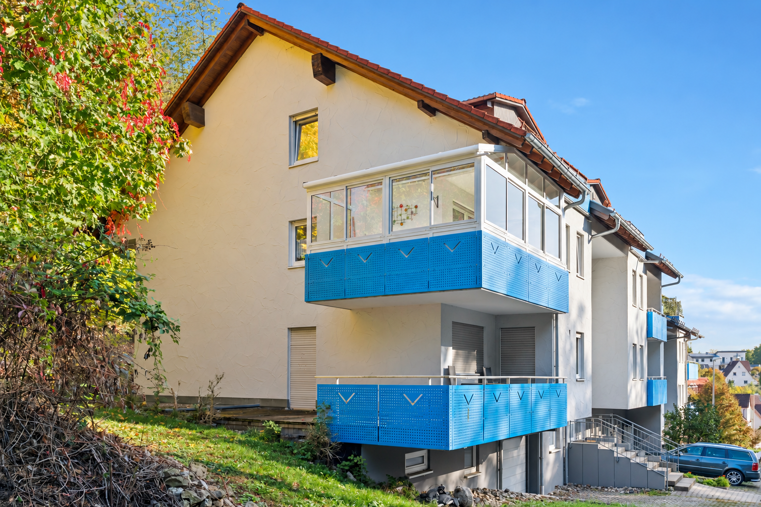 Gepflegte 3-Zimmer-Wohnung mit Wintergarten, Balkon und Garage in Heidenheim
