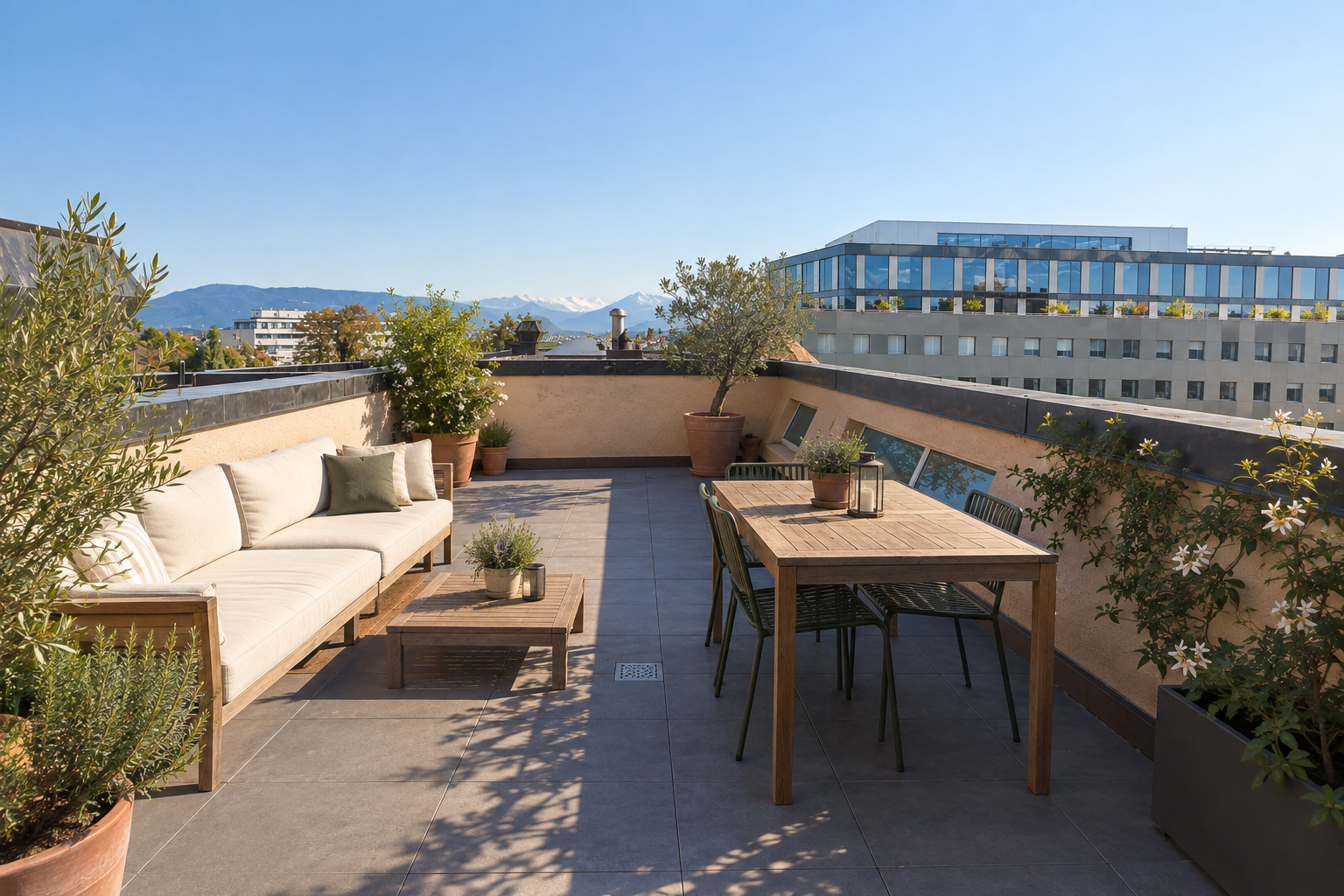 Top-Floor Apartment with rooftop in Petit-Saconnex [AI-modified]