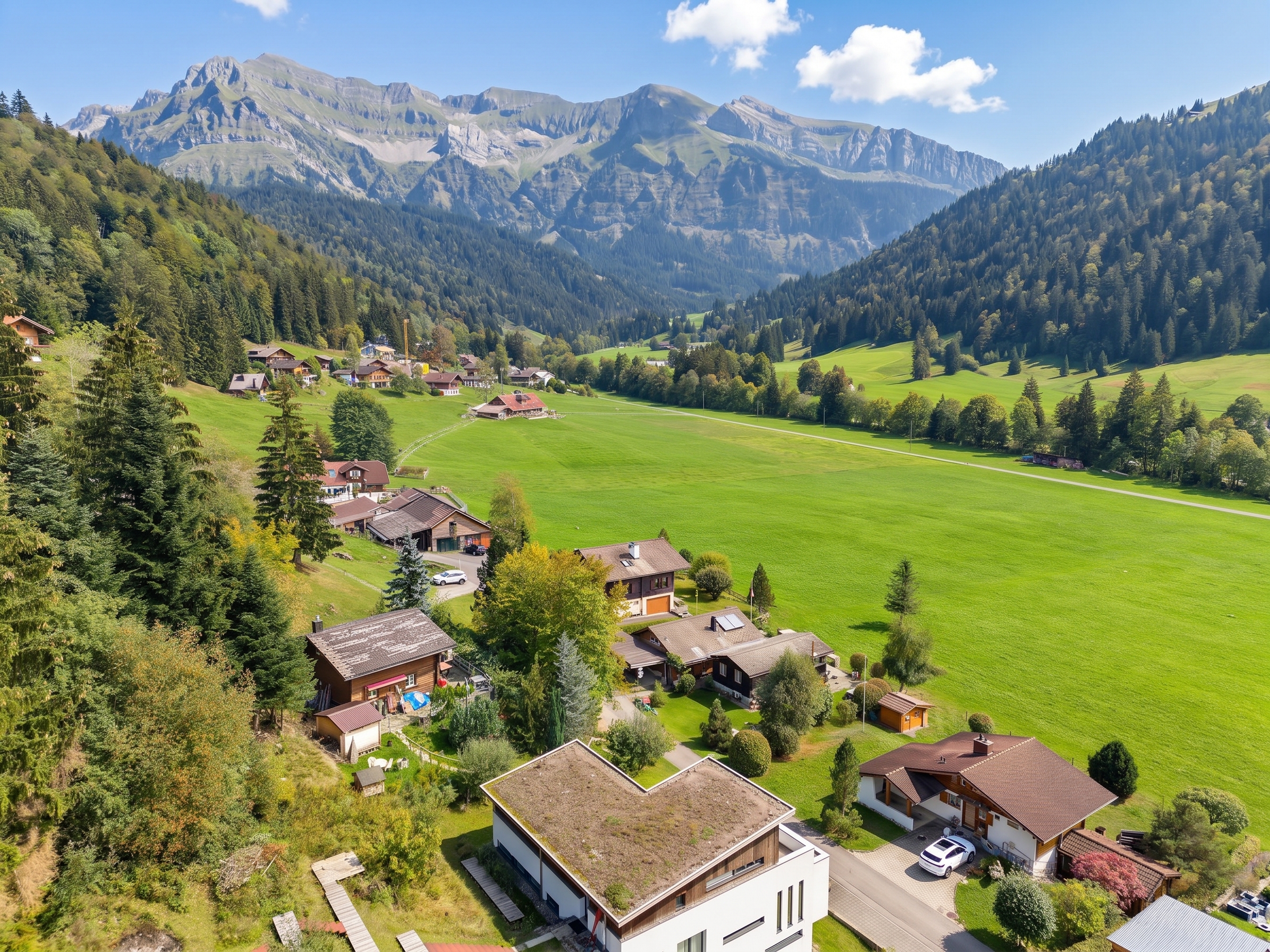 Mit der Natur im Einklang: Moderner Rückzugsort im Eigenthal [Modifié par IA]