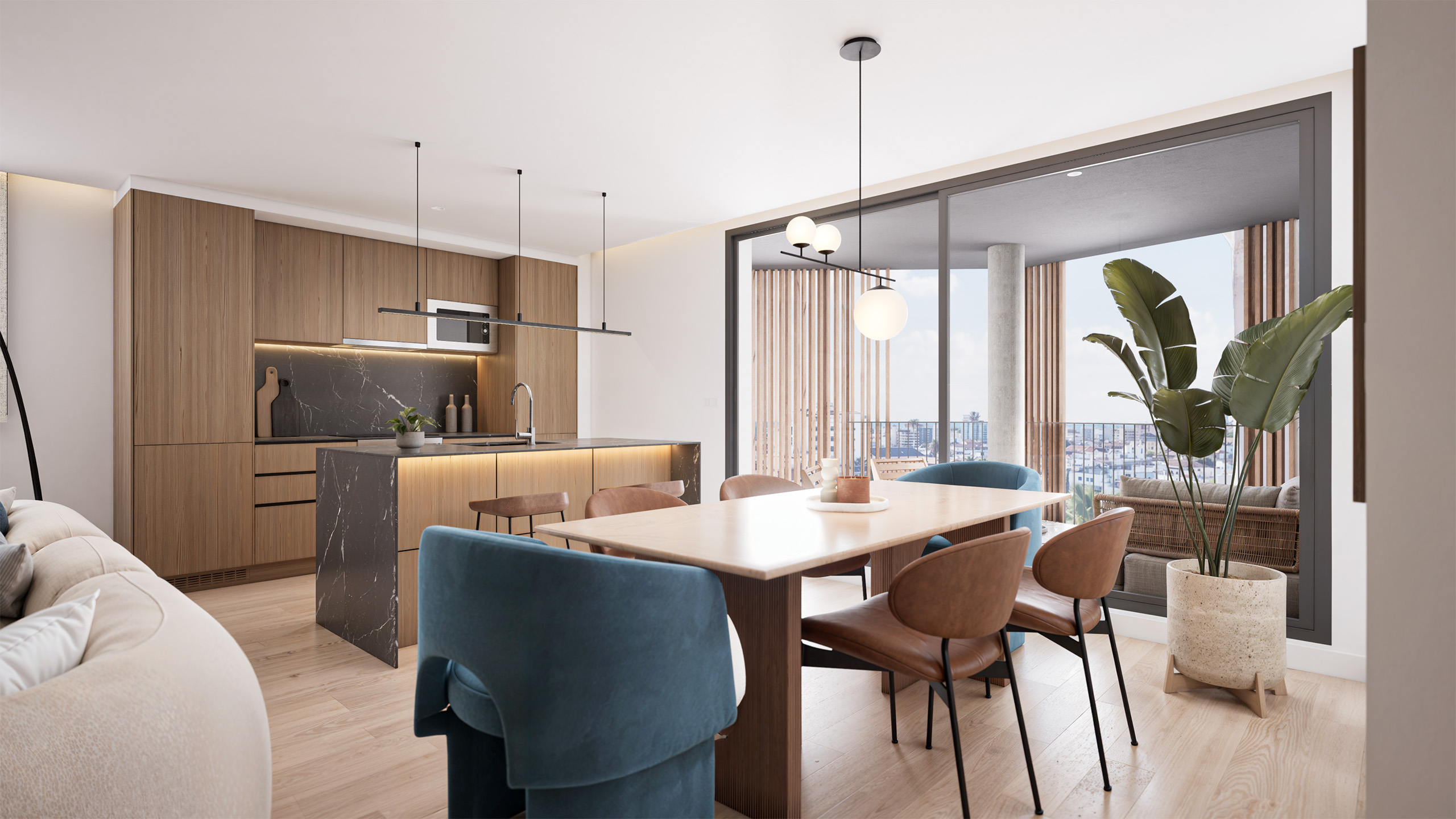 Moderne Neubau-Stadtwohnung mit sonniger Terrasse