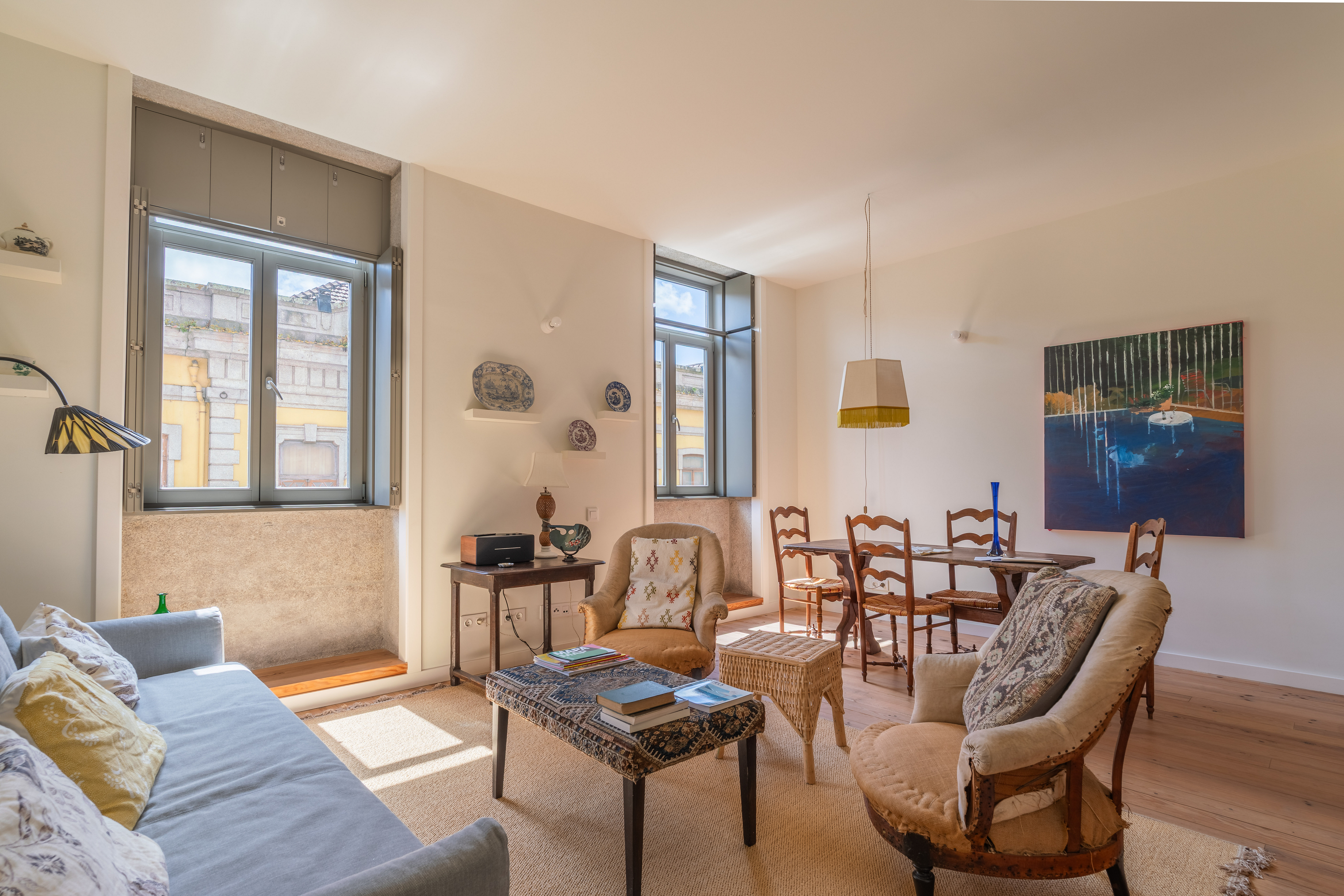 Tourist apartment building by the Douro River waterfront