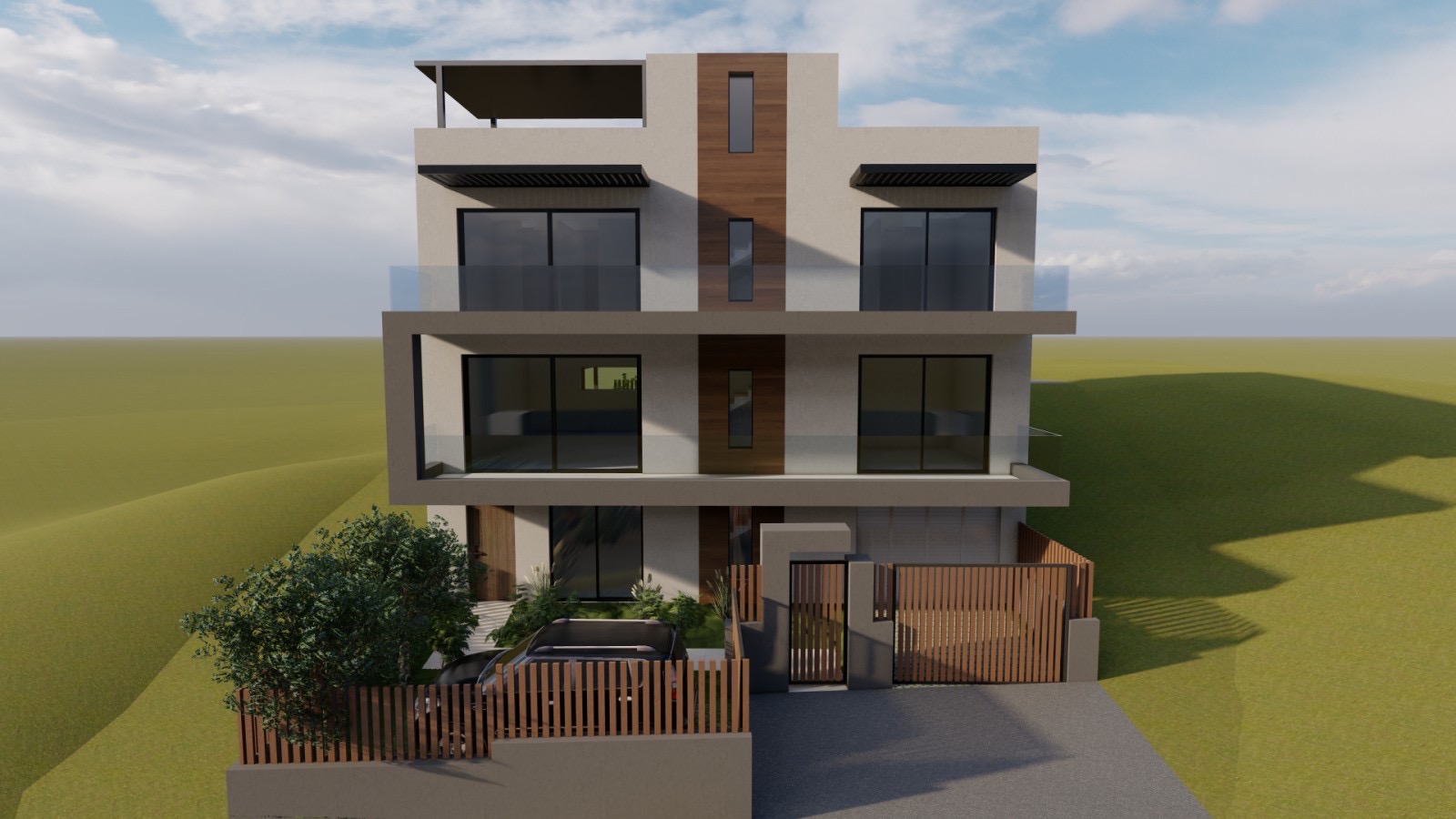 Luxurious bioclimatic detached house with studio in Chaidari