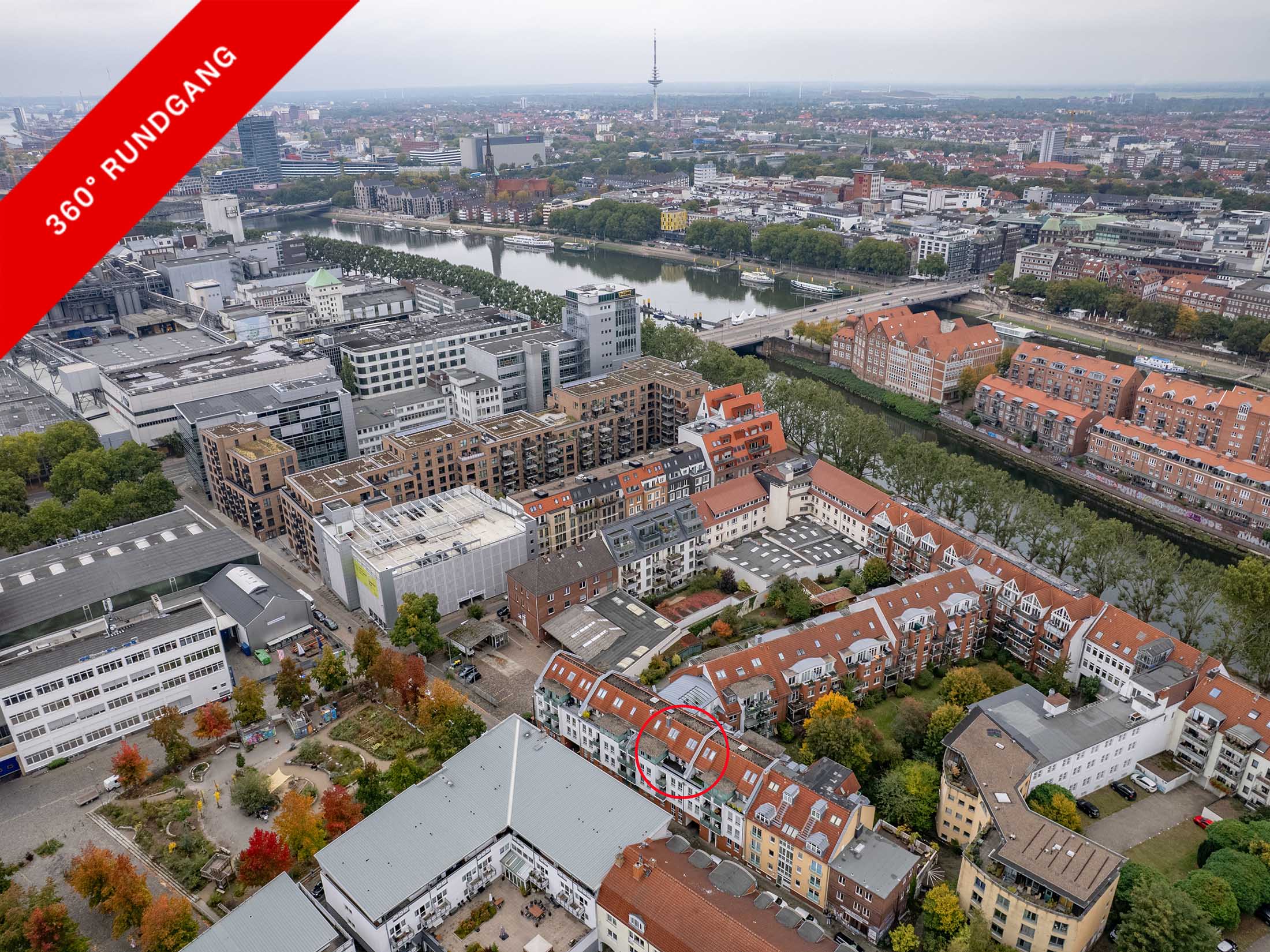 Exklusive Maisonette-Wohnung mit Dachterrasse in der Neustadt -  Nur wenige Schritte von der Weser entfernt!