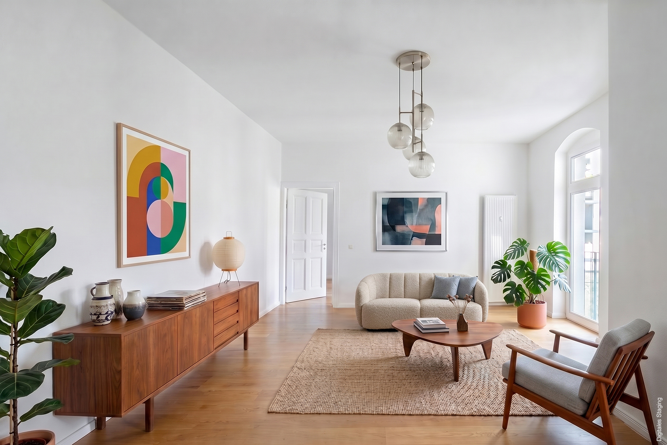 High-quality renovated 2-room apartment with balcony in the Scandinavian Quarter
