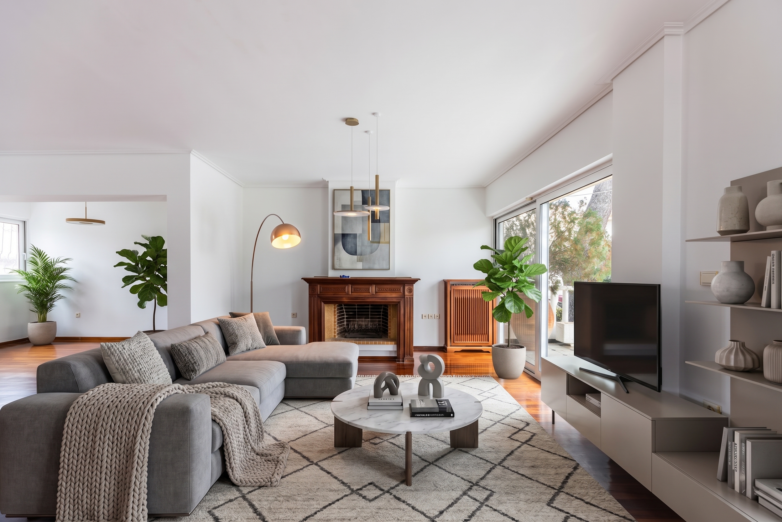 Atmospheric 220 sq.m. maisonette featuring distinctive design [AI-modified]