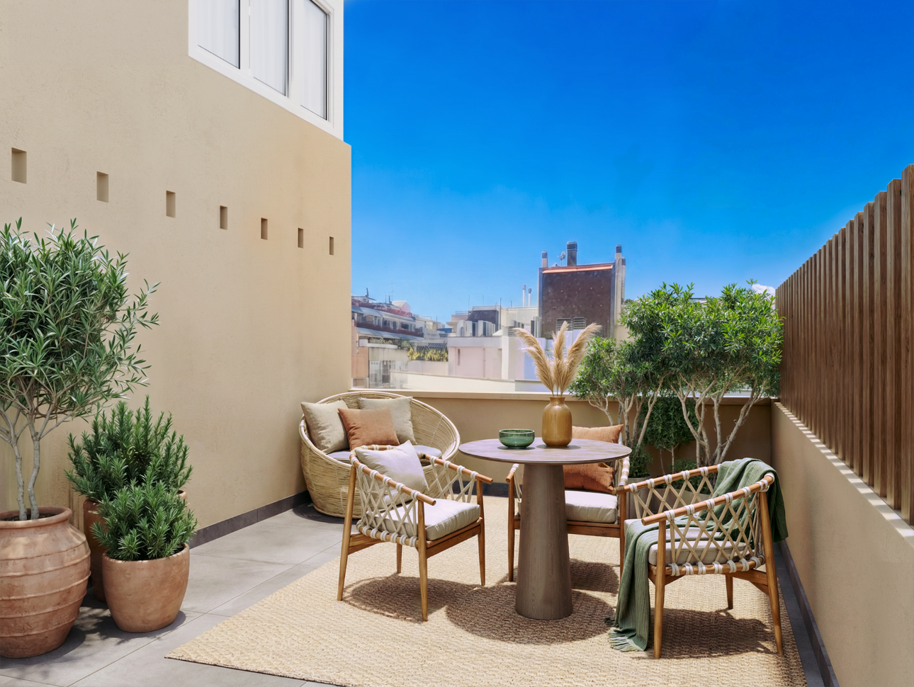Sophistication with double terrace on Comte Borrell