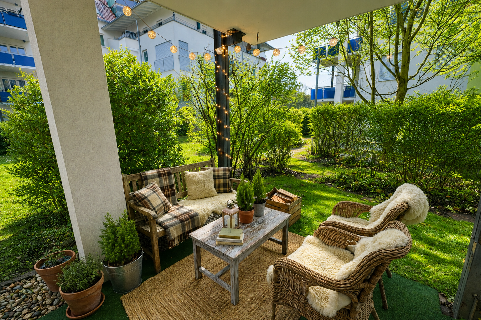 Charmante Zwei-Zimmerwohnung mit Terrasse und Tiefgaragen-Stellplatz in Schleußig!