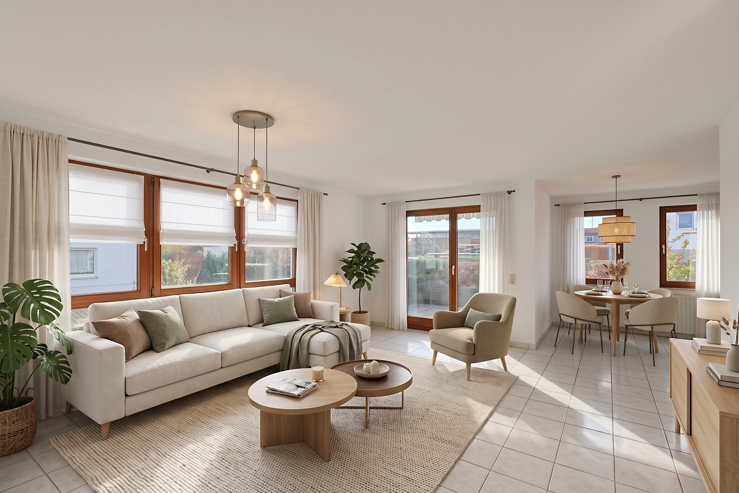 Wohnen mit Freiraum: 3-Zimmer-Erdgeschosswohnung mit sonniger Terrasse [KI-modifiziert]