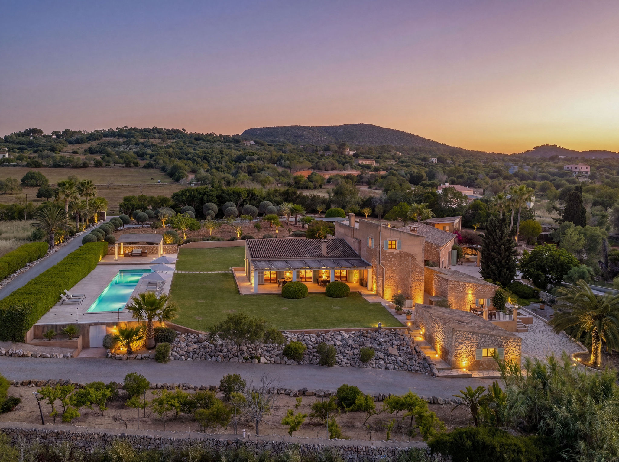 Finca-Ensemble mit Panoramablick bei Santanyi