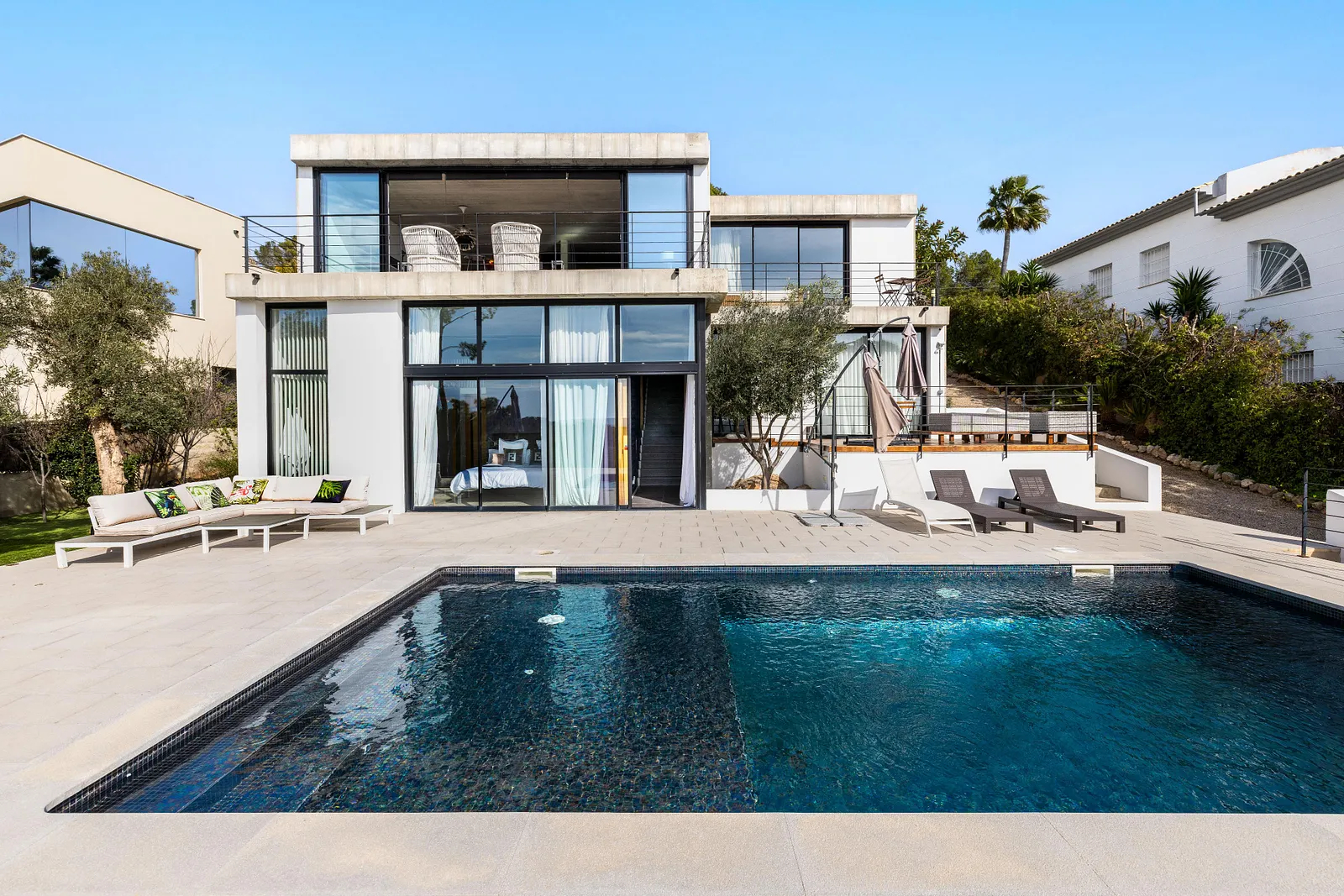 Stilvolles Apartment mit einem Schlafzimmer und Meerblick in Costa d’en Blanes