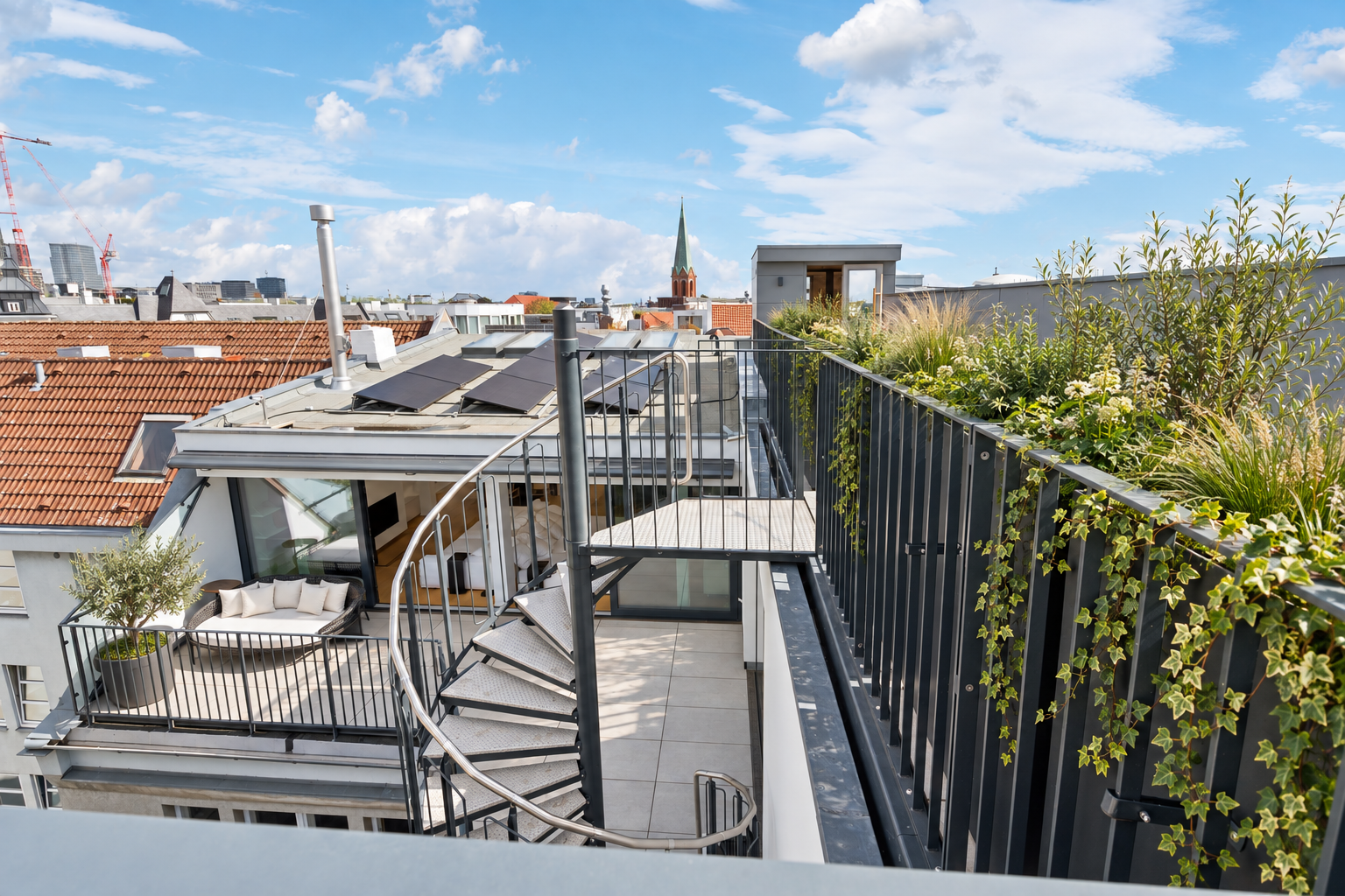 Historischer Charme, privater Luxus: Penthouse nahe dem Olivaer Platz [KI-modifiziert]