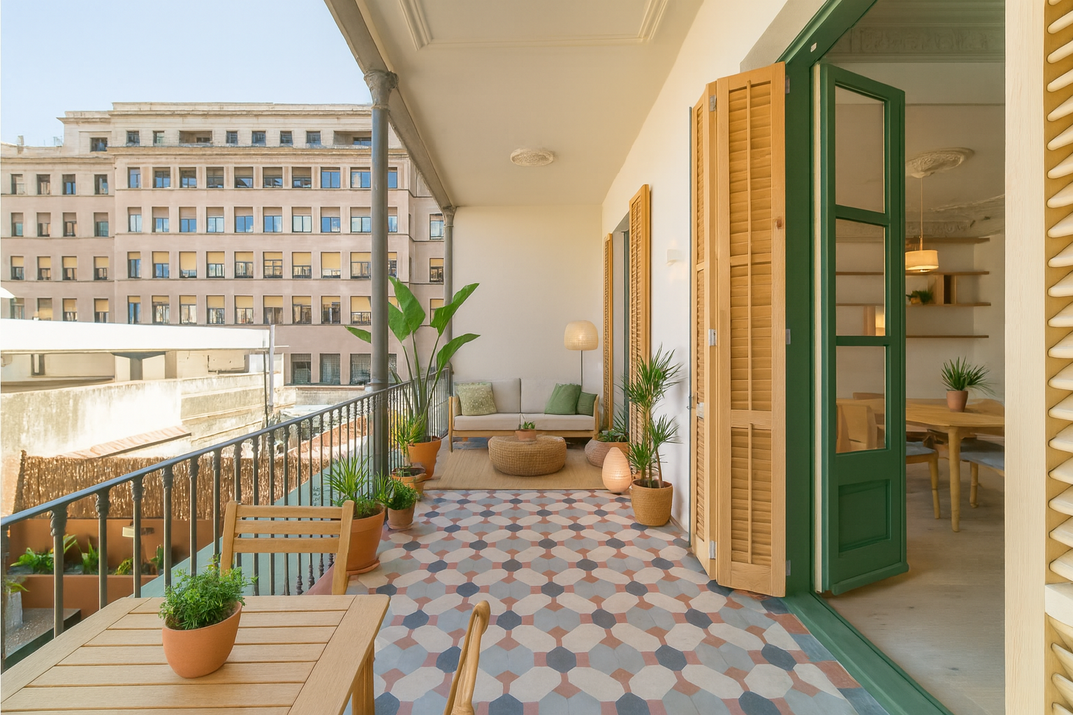Elegant newly built flat with balcony in a prestigious building