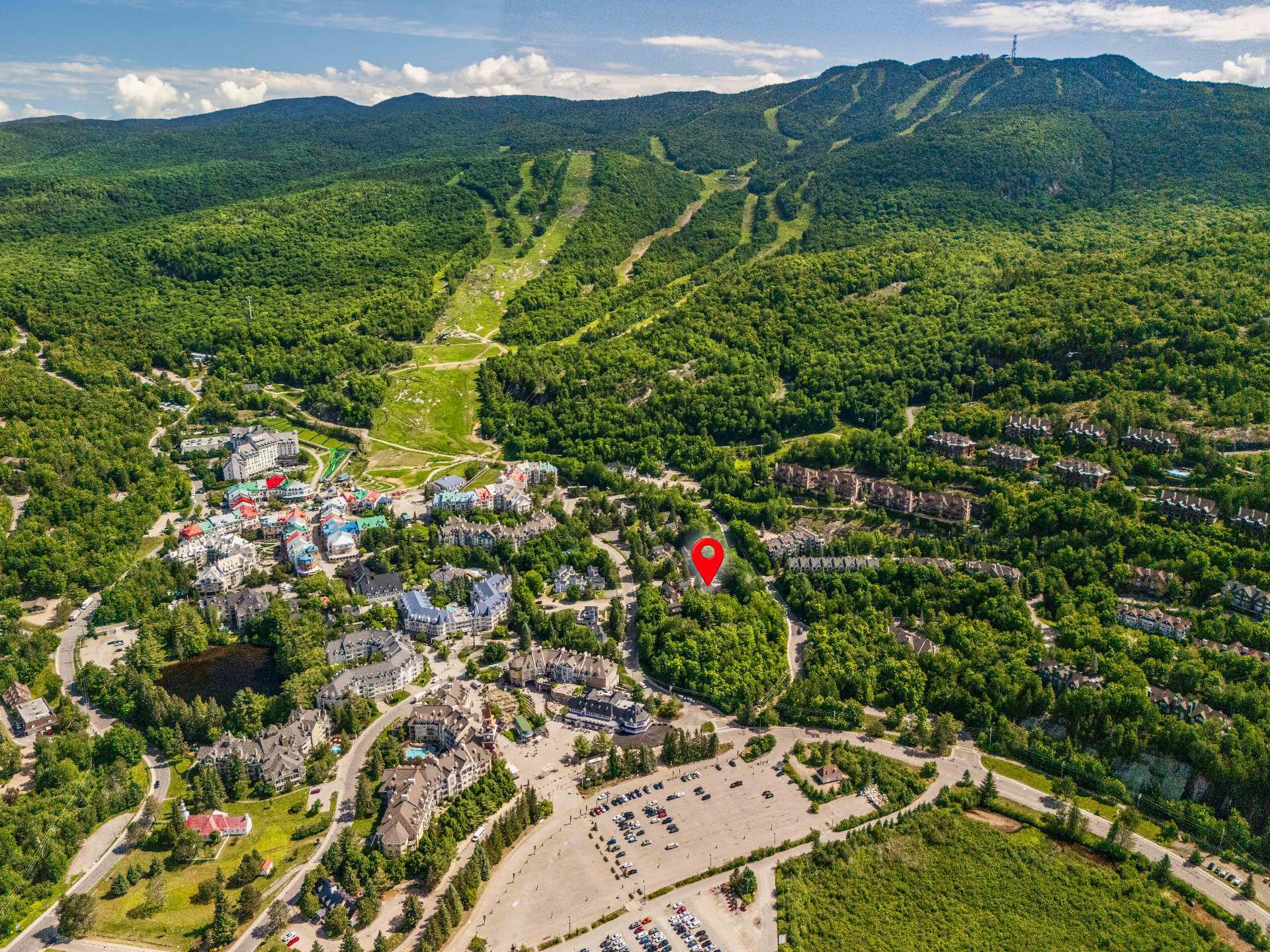 Ideally located at the base of the ski slopes