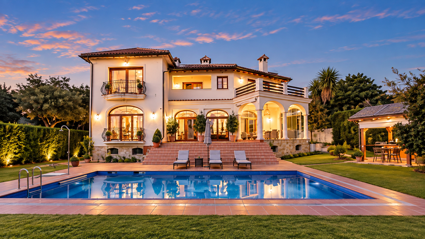 Elegante mediterrane Villa mit Meerblick