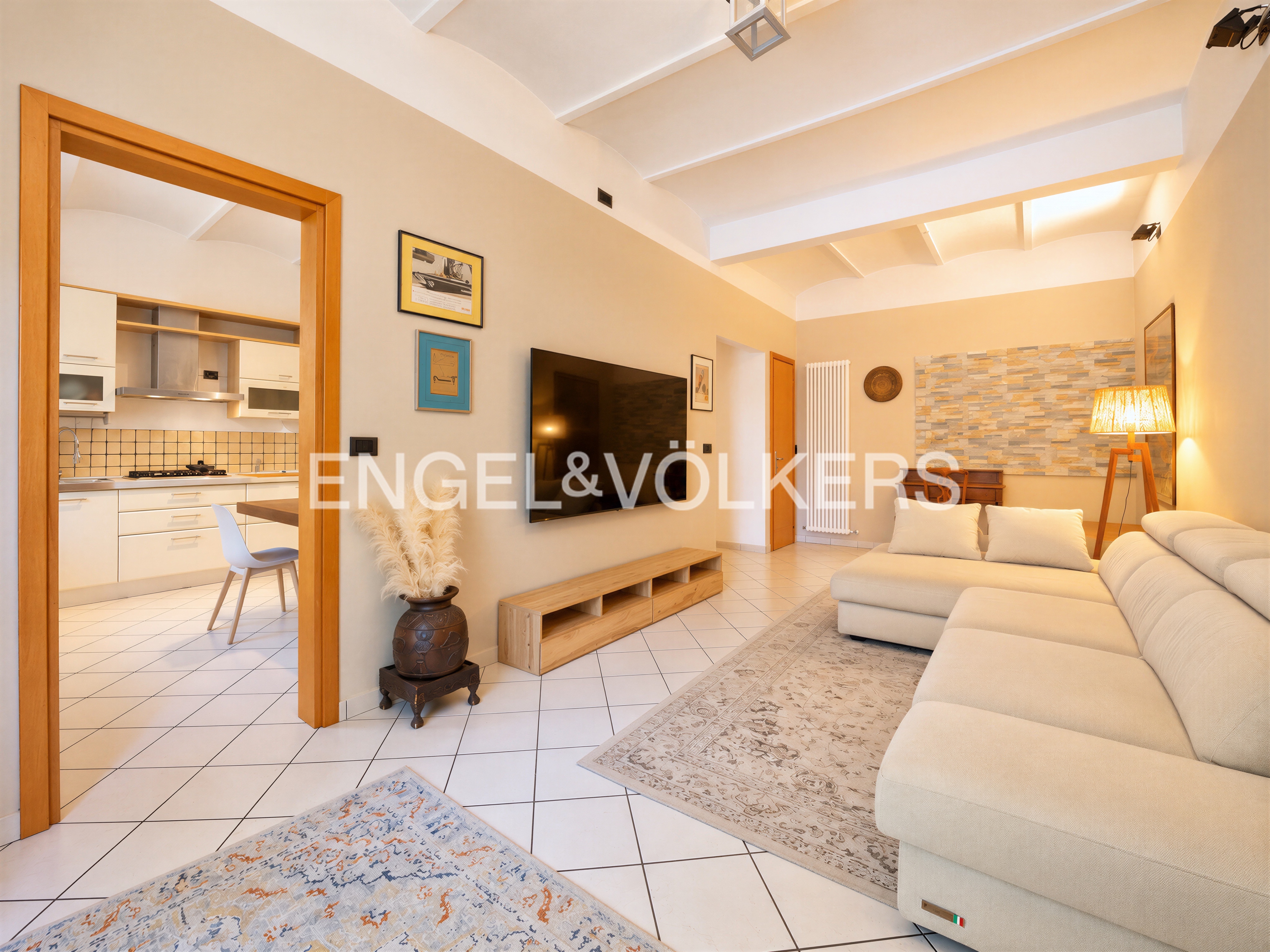 Independent apartment arranged over two levels