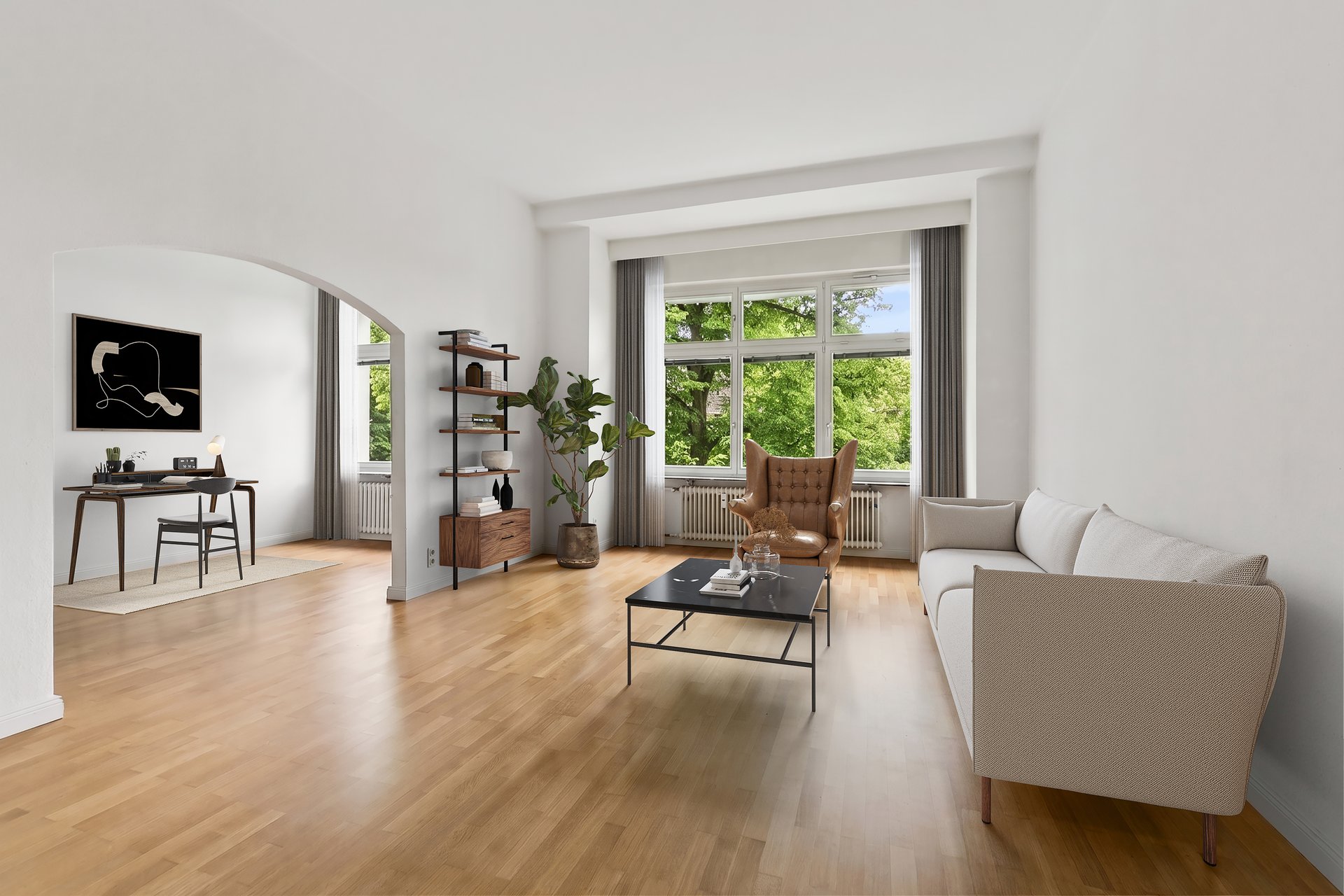 Lichtdurchflutete, großzügige Wohnung mit Aufzug und Loggia