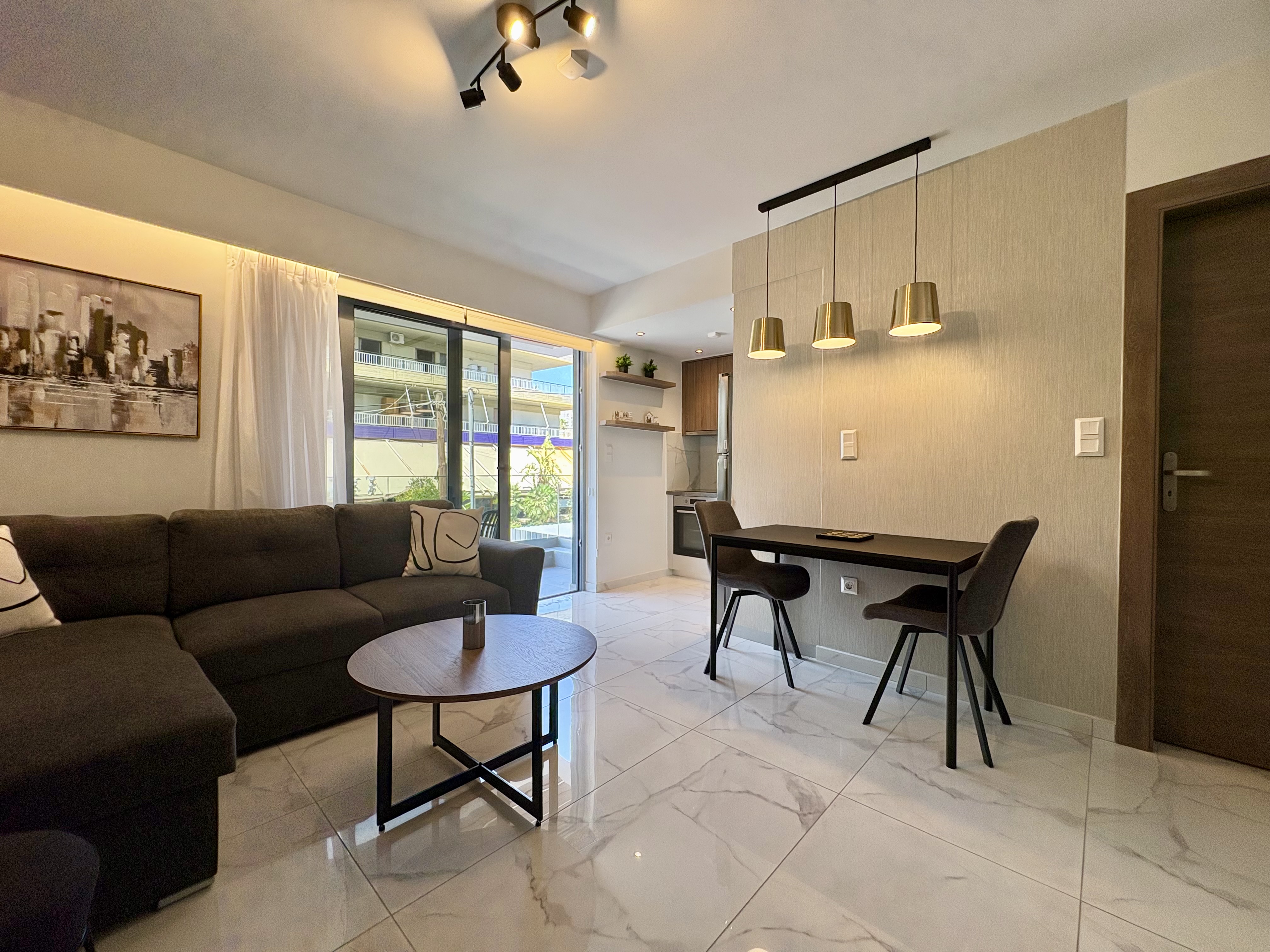 Modern luxury apartment with shared pool