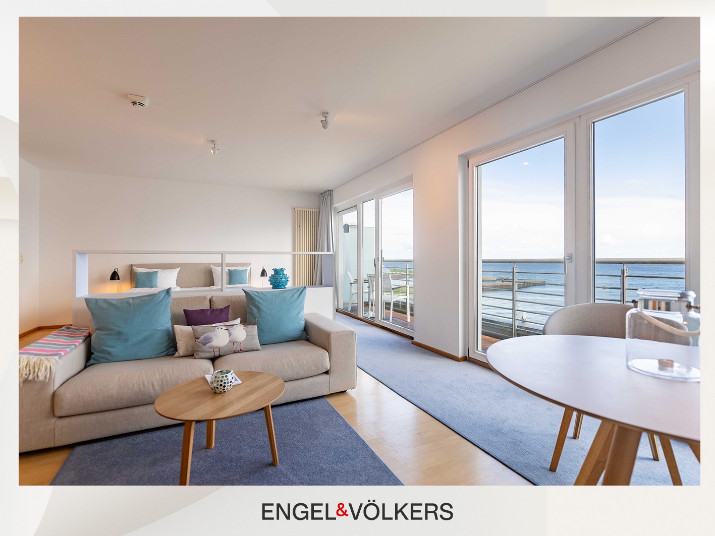 Helgoland: Einzimmerwohnung mit Meerblickbalkon im "atoll ocean resort"