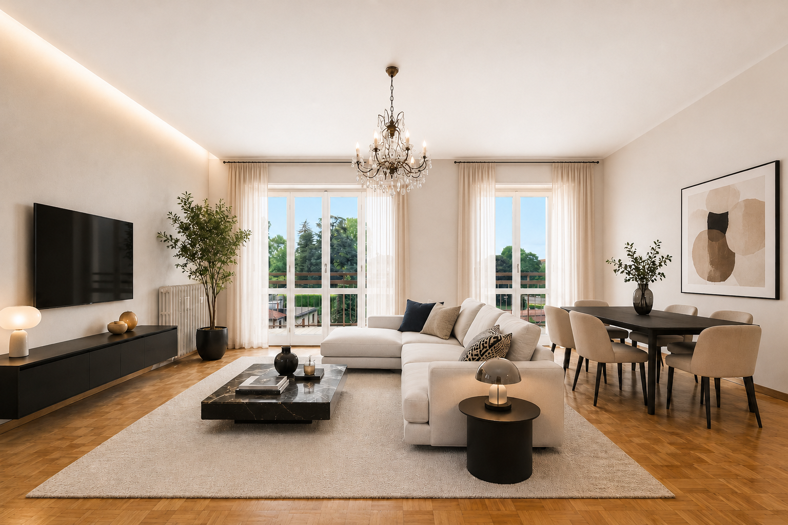 Elegante und helles 3-Zimmer-Wohnung im 5. Stock